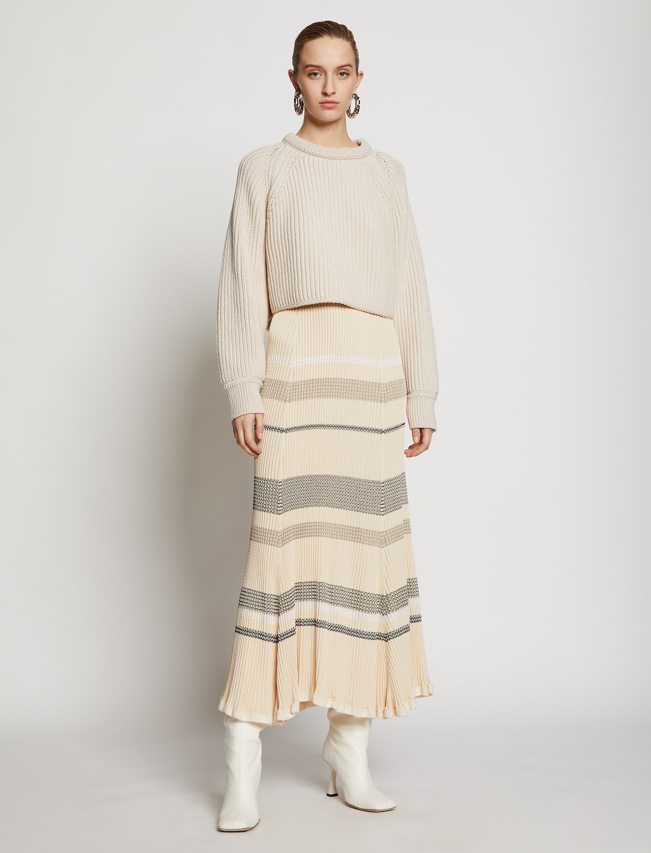 Chunky Cotton Rib Sweater #1