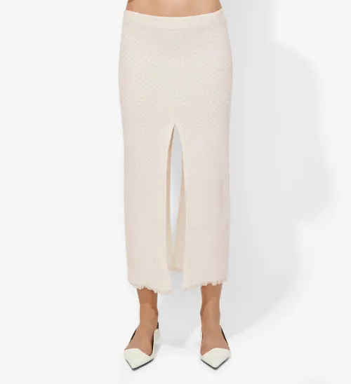 Cloque Knit Pencil Skirt