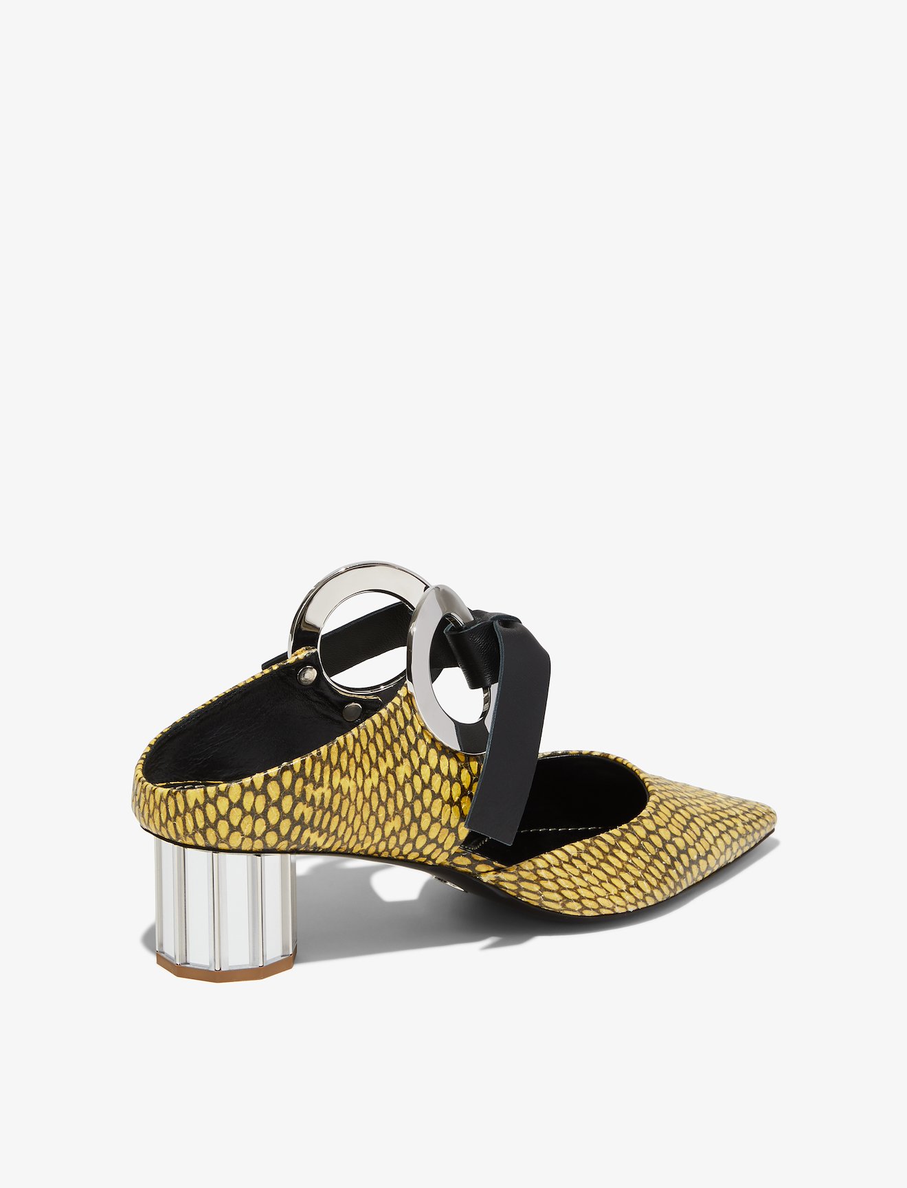Cobra Embossed Grommet Mules #2
