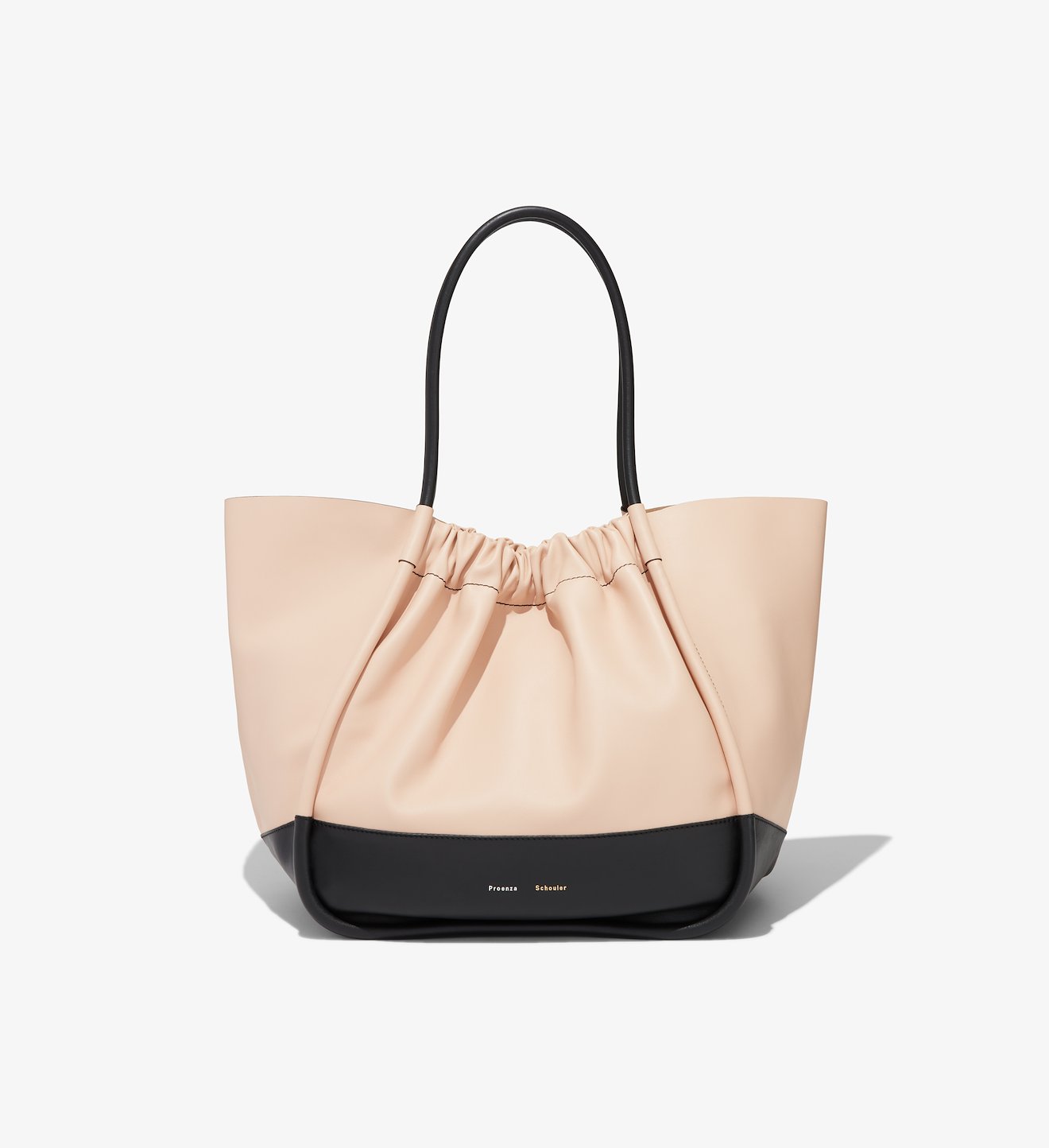 Color Blocked Ruched L Tote