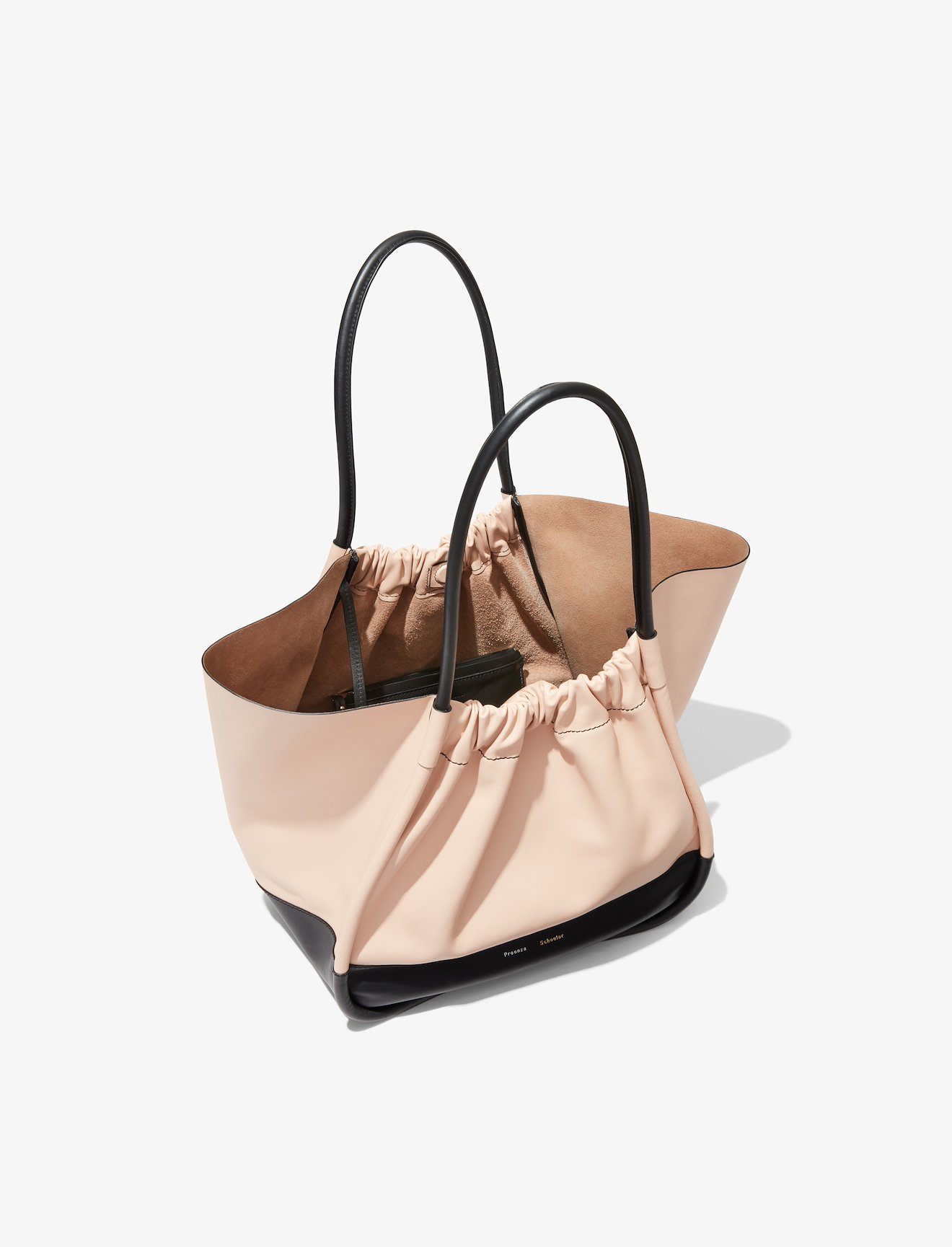 Color Blocked Ruched L Tote #4
