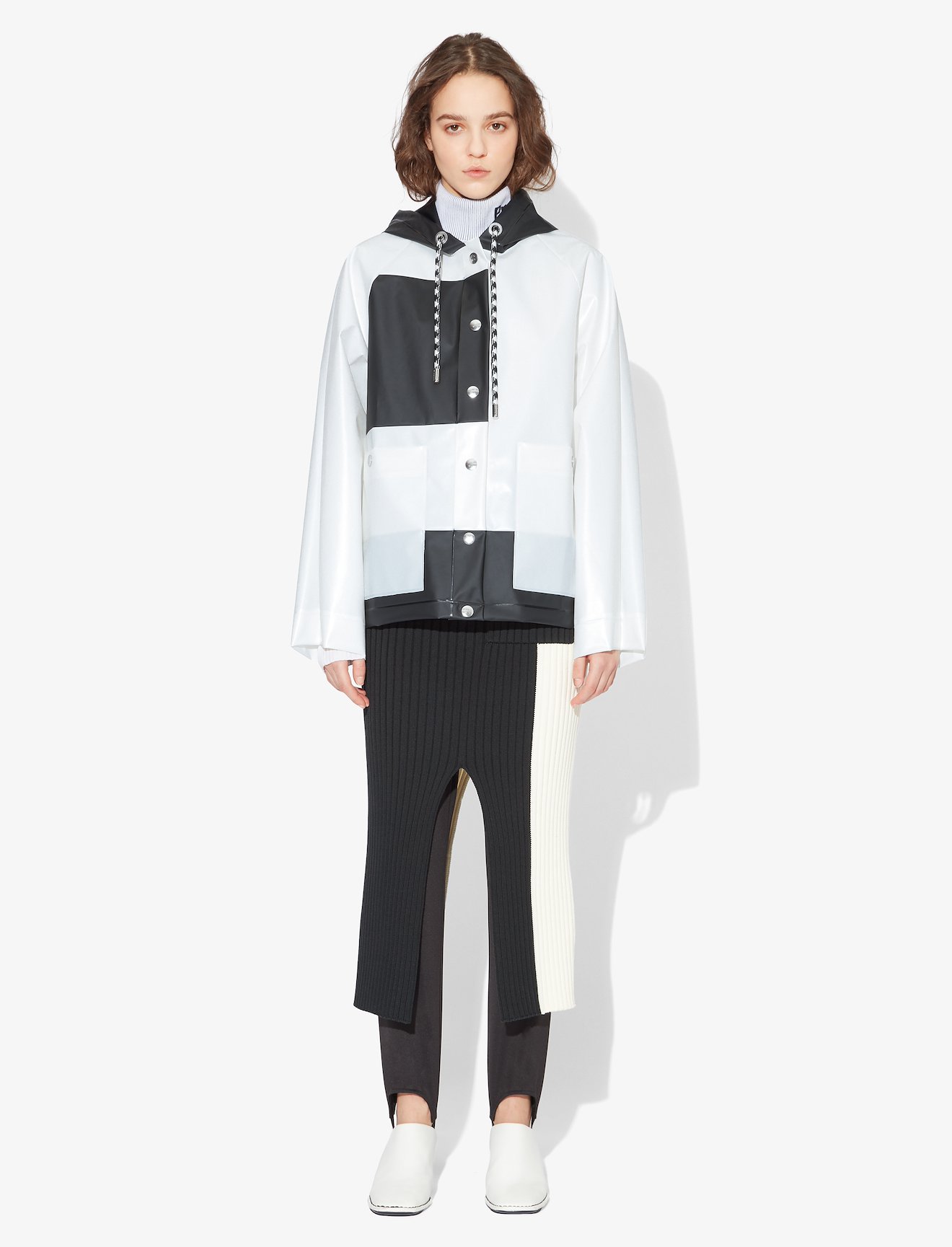 Colorblock Short Raincoat #1