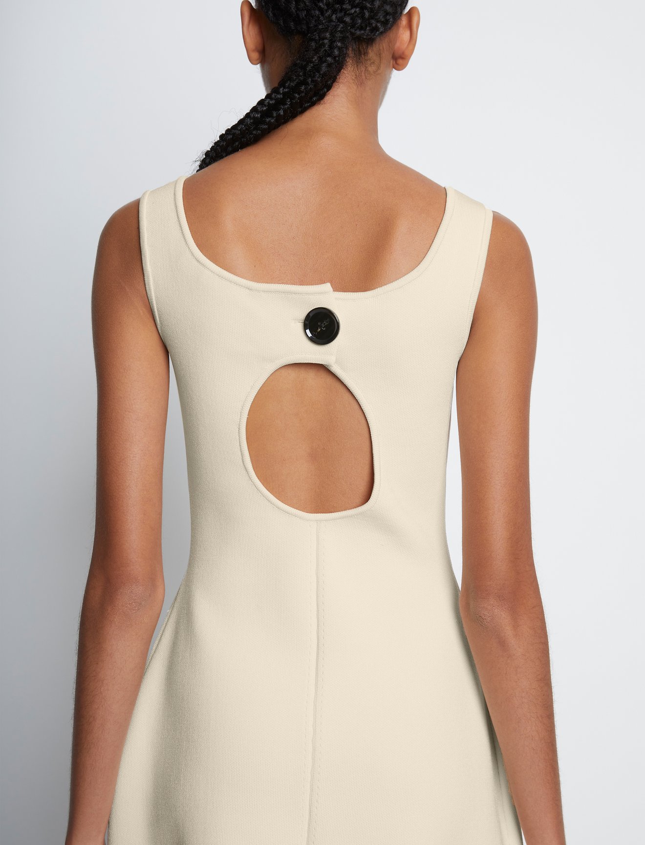Compact Viscose Knit Sculpted Dress #3