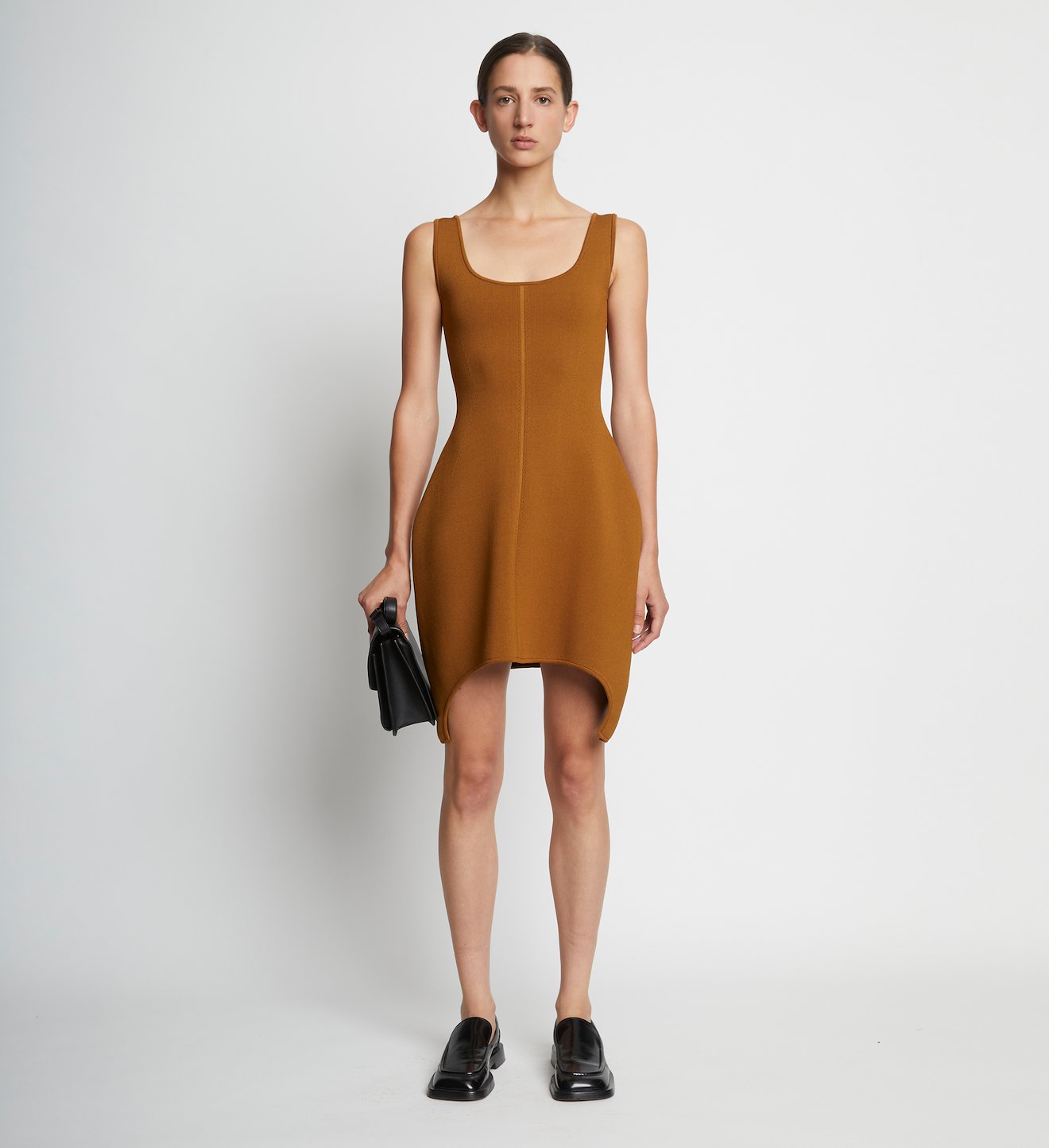 Compact Viscose Knit Scultped Dress