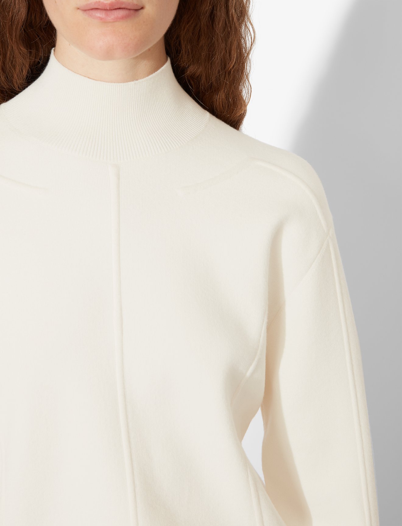 Contour Cropped Mockneck Compact Knit Pullover #3