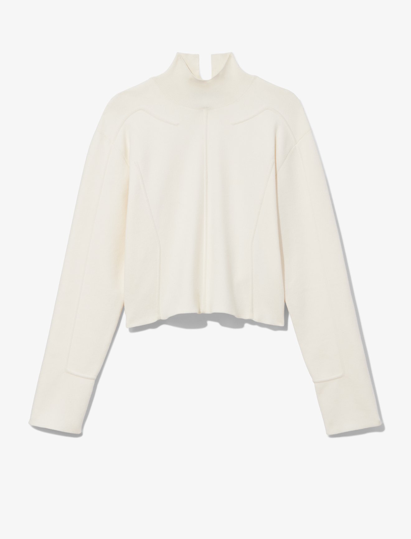 Contour Cropped Mockneck Compact Knit Pullover #4