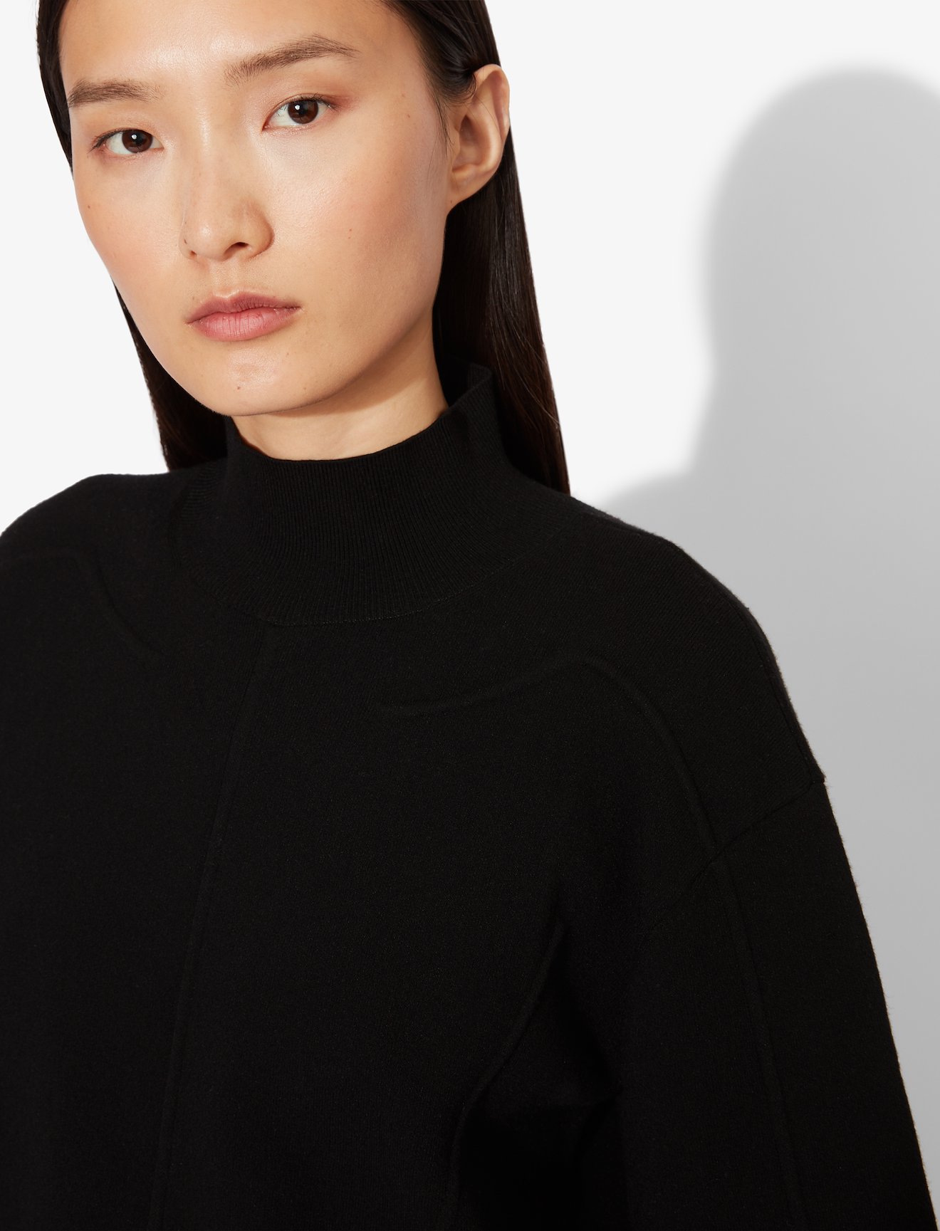 Contour Cropped Mockneck Compact Knit Pullover #3