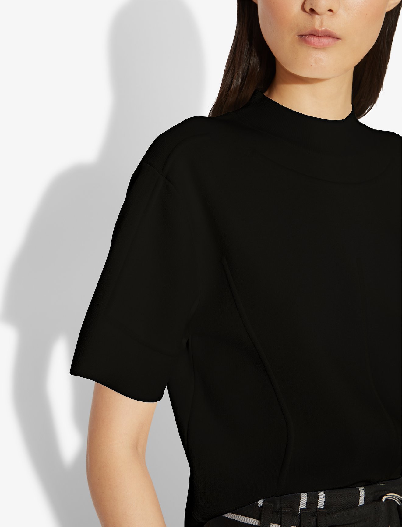 Contour Cropped Short Sleeve Crewneck Compact Knit #3