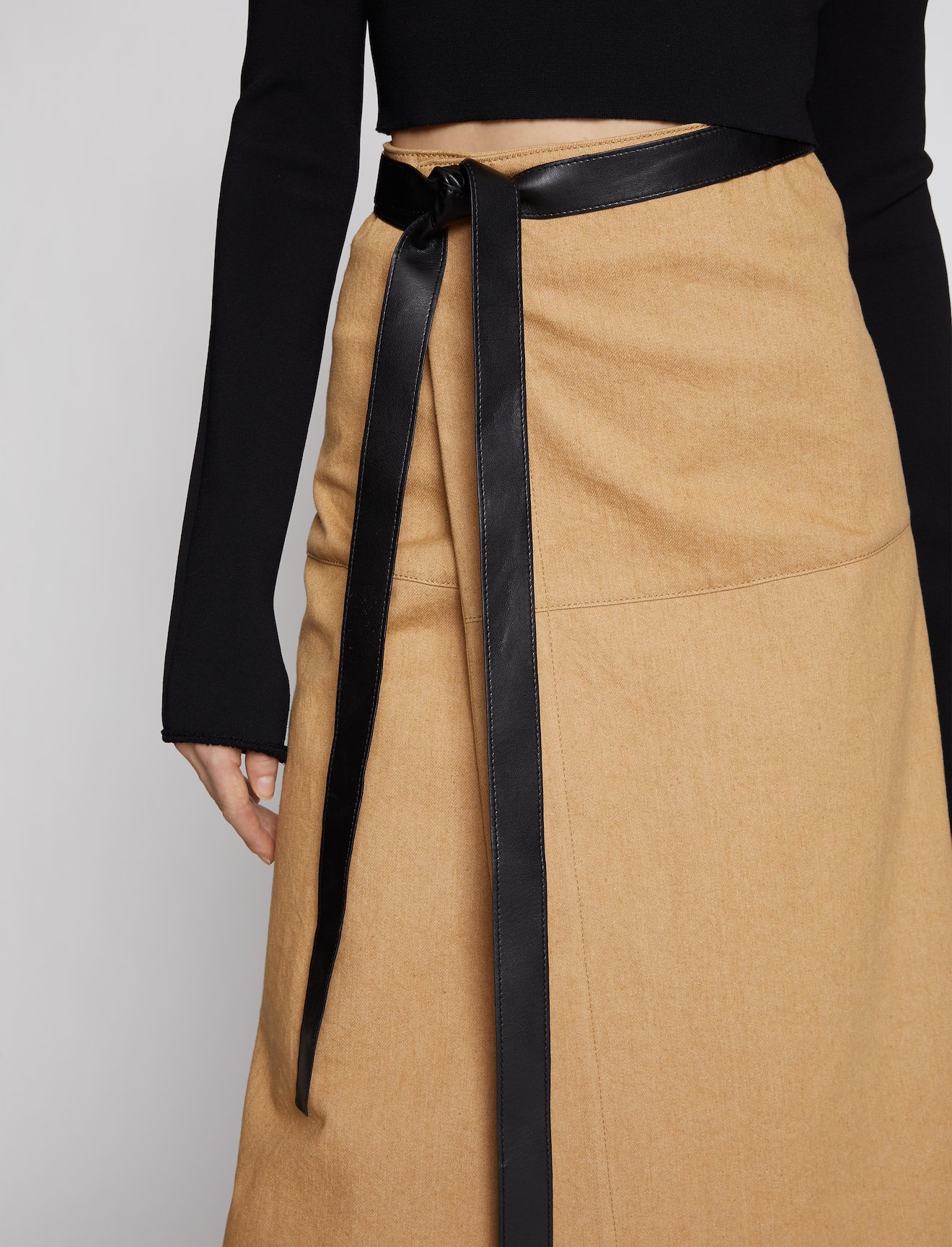Cotton Canvas Wrap Skirt #3