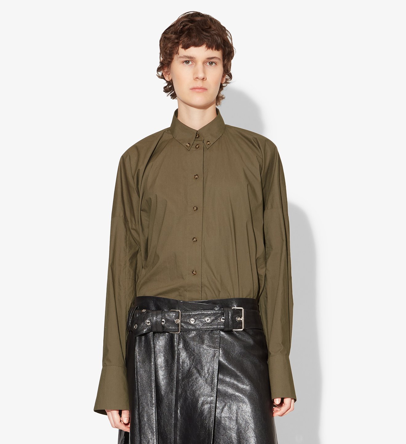 Cotton Poplin Cocoon Shirt