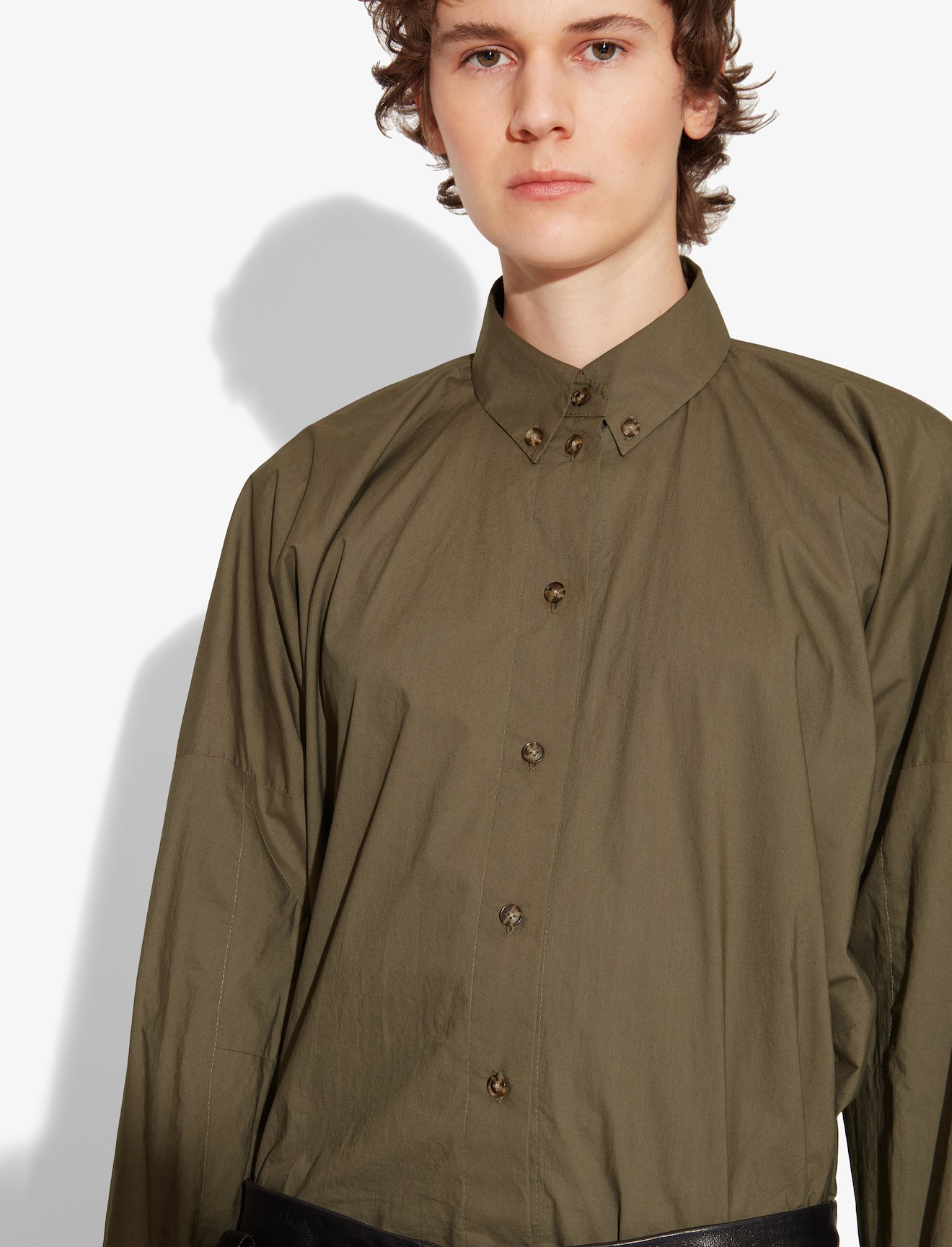 Cotton Poplin Cocoon Shirt #3