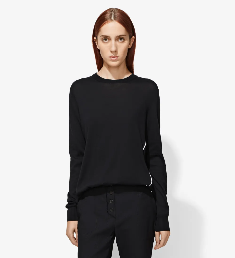 Cotton Silk Wave Crewneck