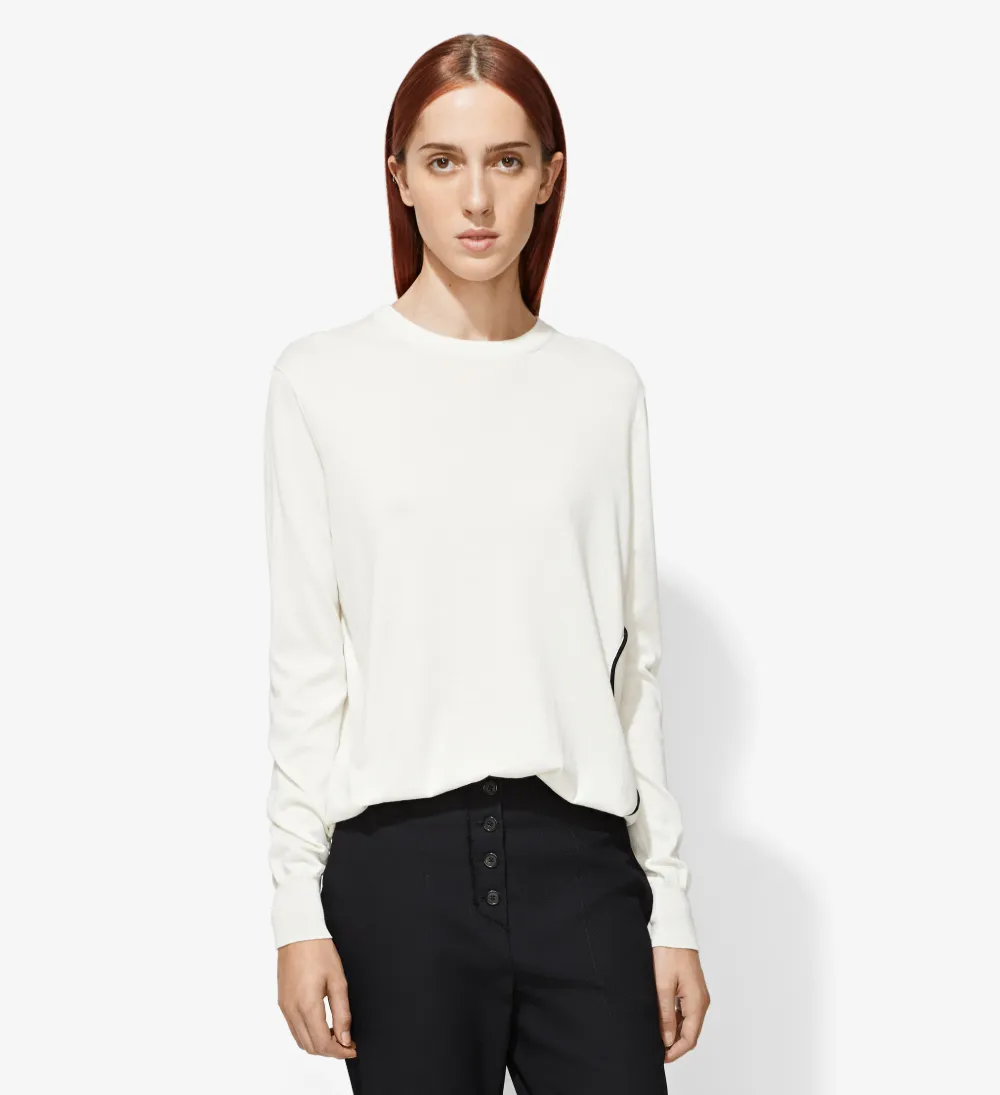 Cotton Silk Wave Crewneck