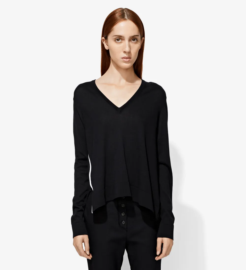 Cotton Silk Wave Pullover