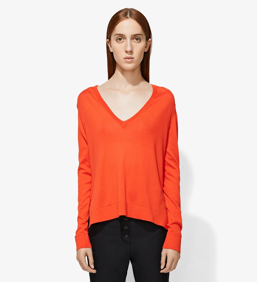 Cotton Silk Wave Pullover