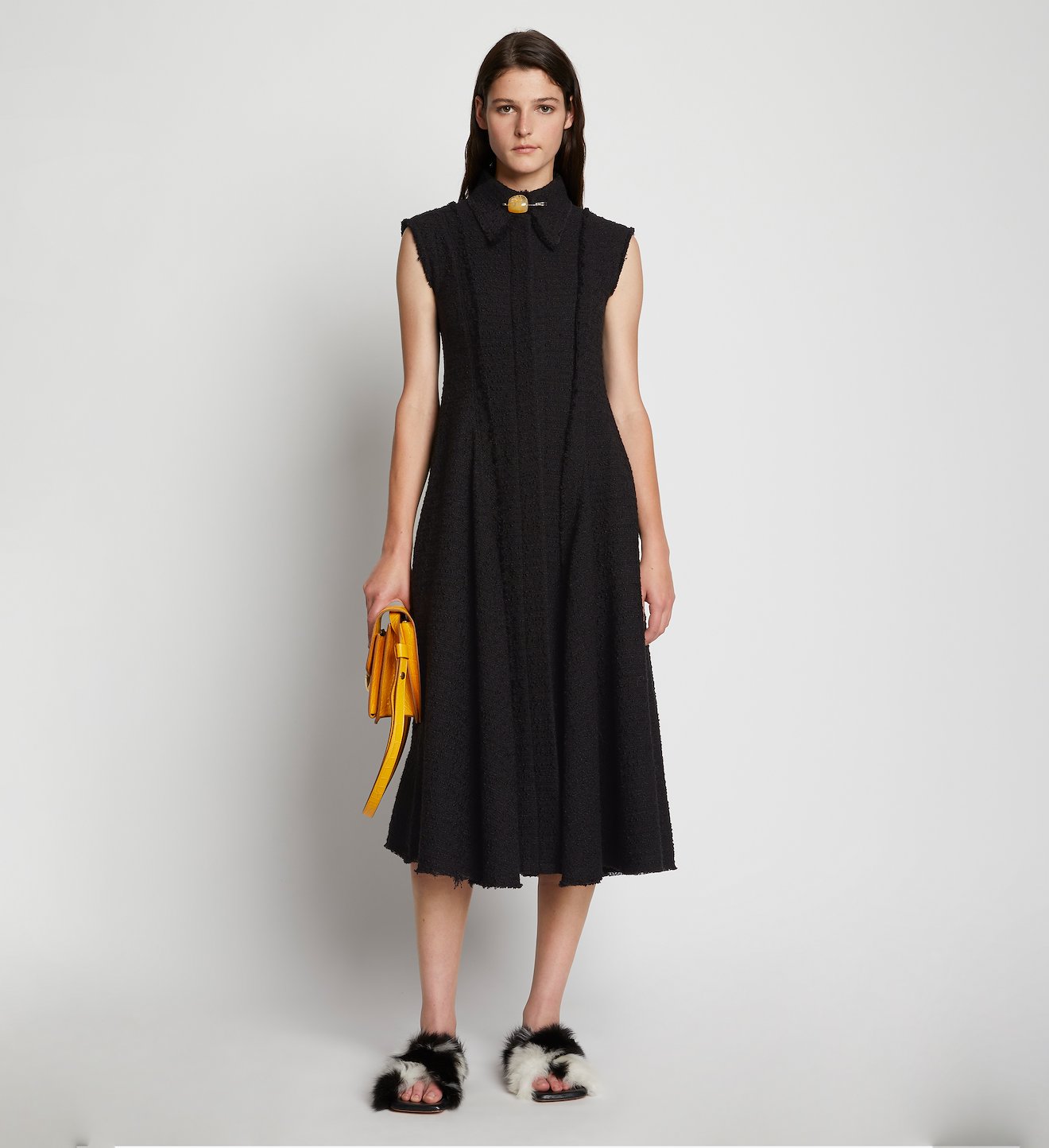 Cotton Tweed Sleeveless Dress