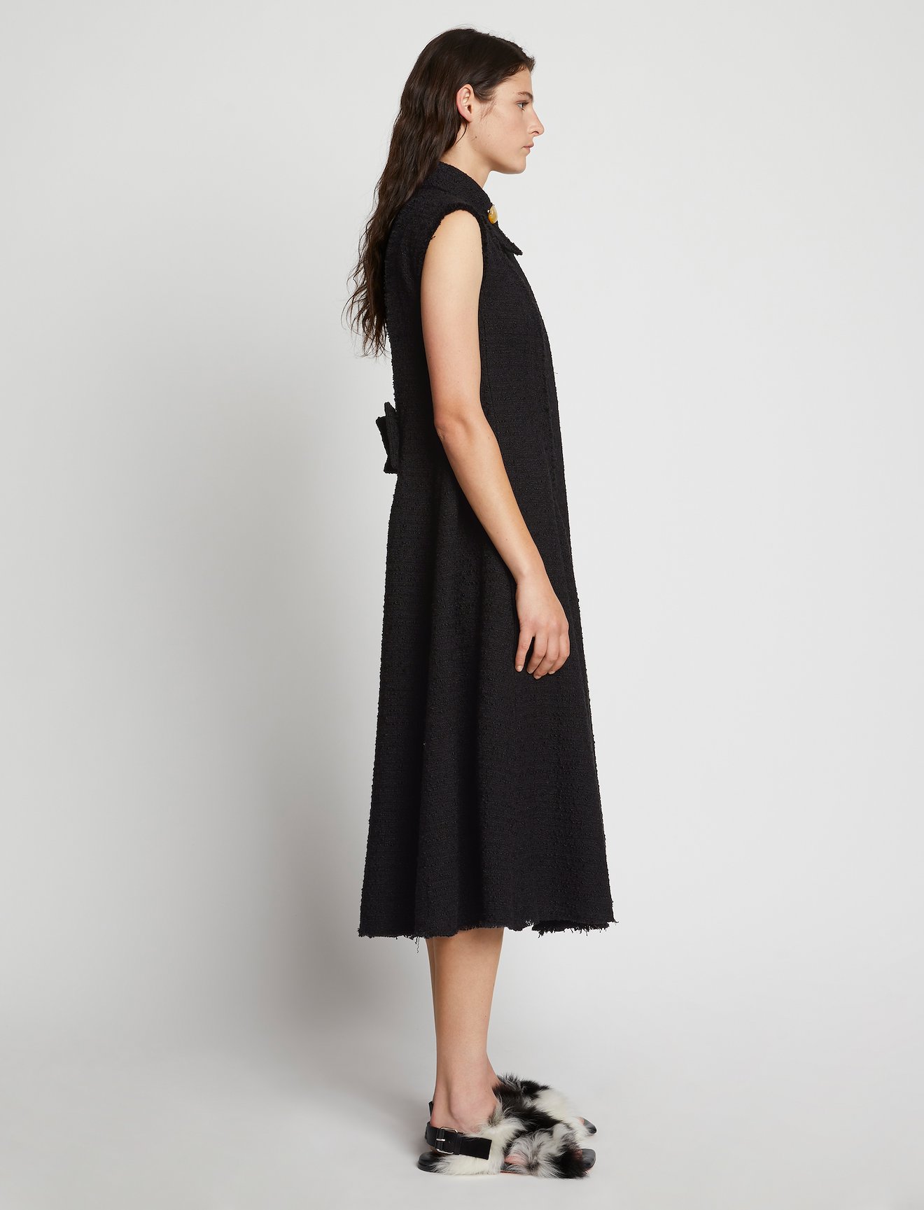Cotton Tweed Sleeveless Dress #1