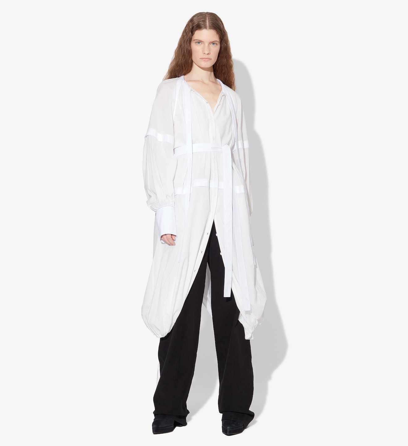 Cotton Voile Puff Sleeve Dress