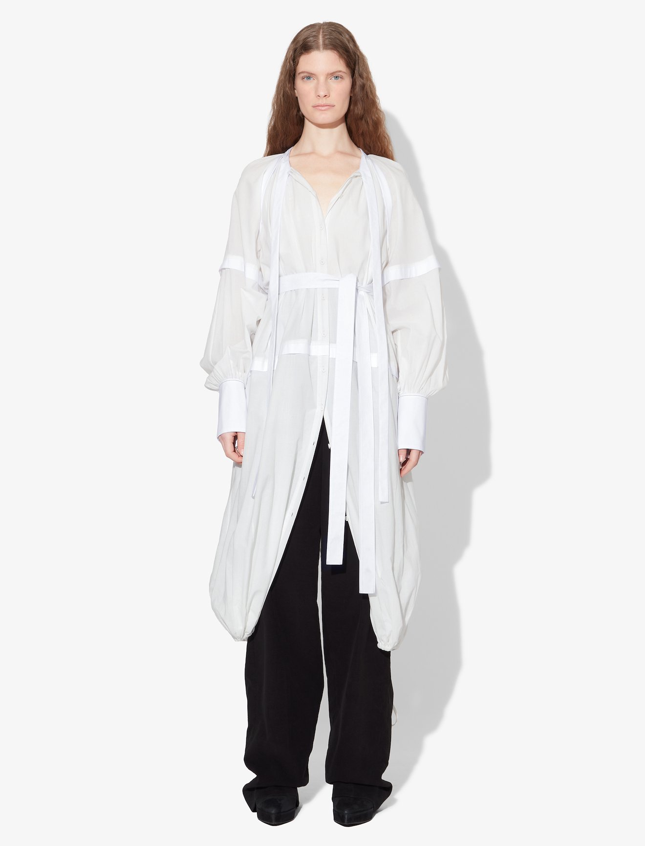 Cotton Voile Puff Sleeve Dress #1