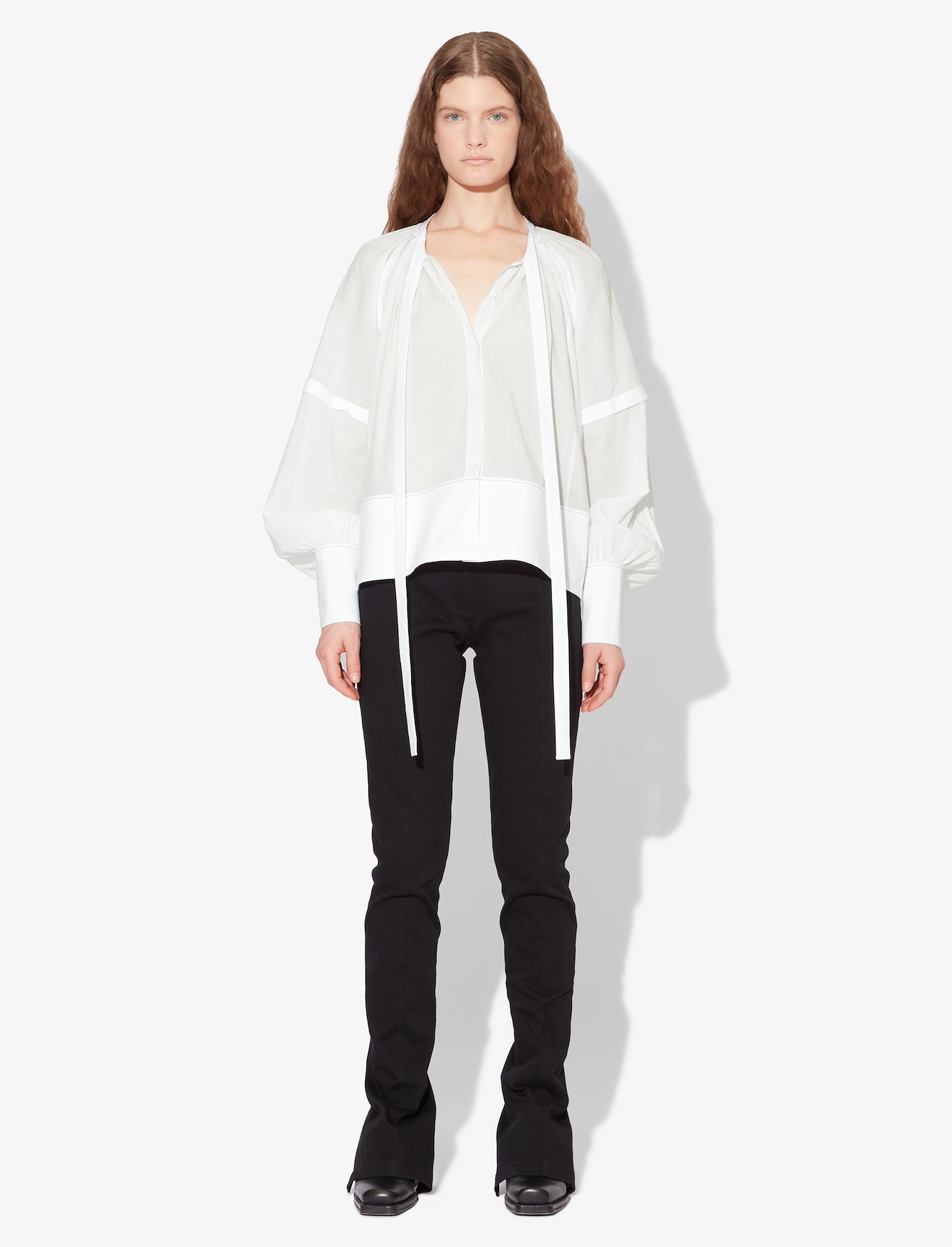 Cotton Voile Puff Sleeve Top #1