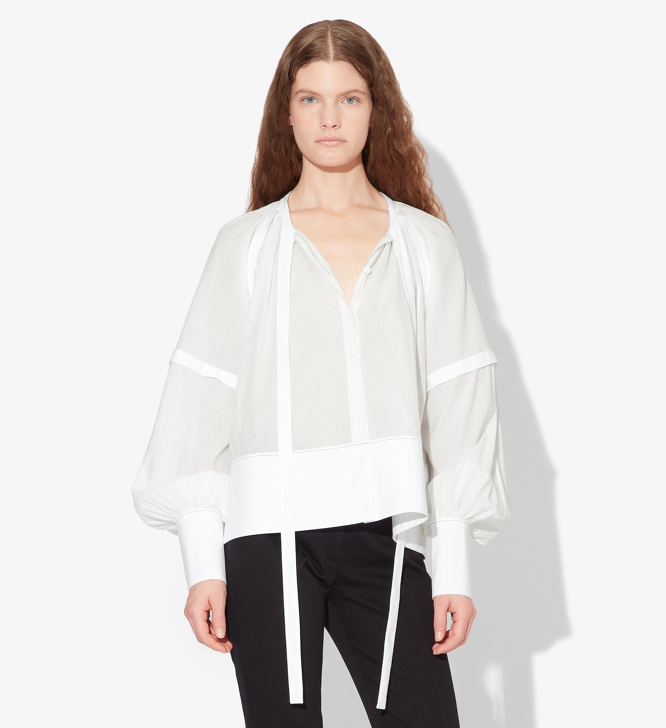 Cotton Voile Puff Sleeve Top