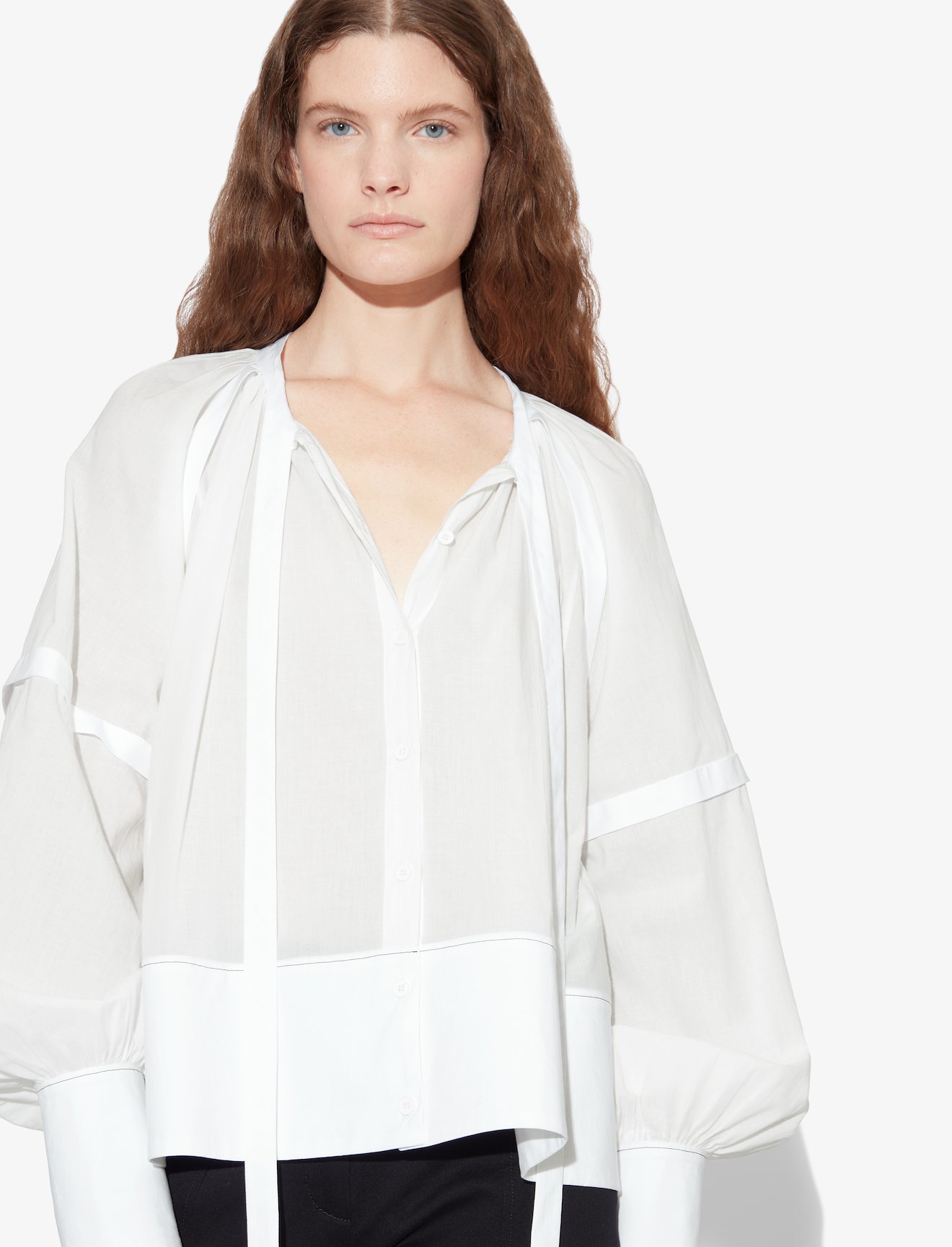 Cotton Voile Puff Sleeve Top #3