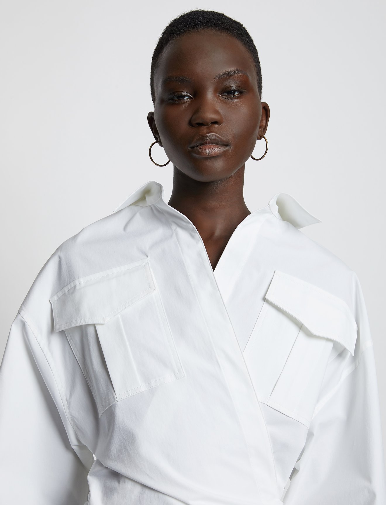 Cotton Wrapped Shirt Dress #3