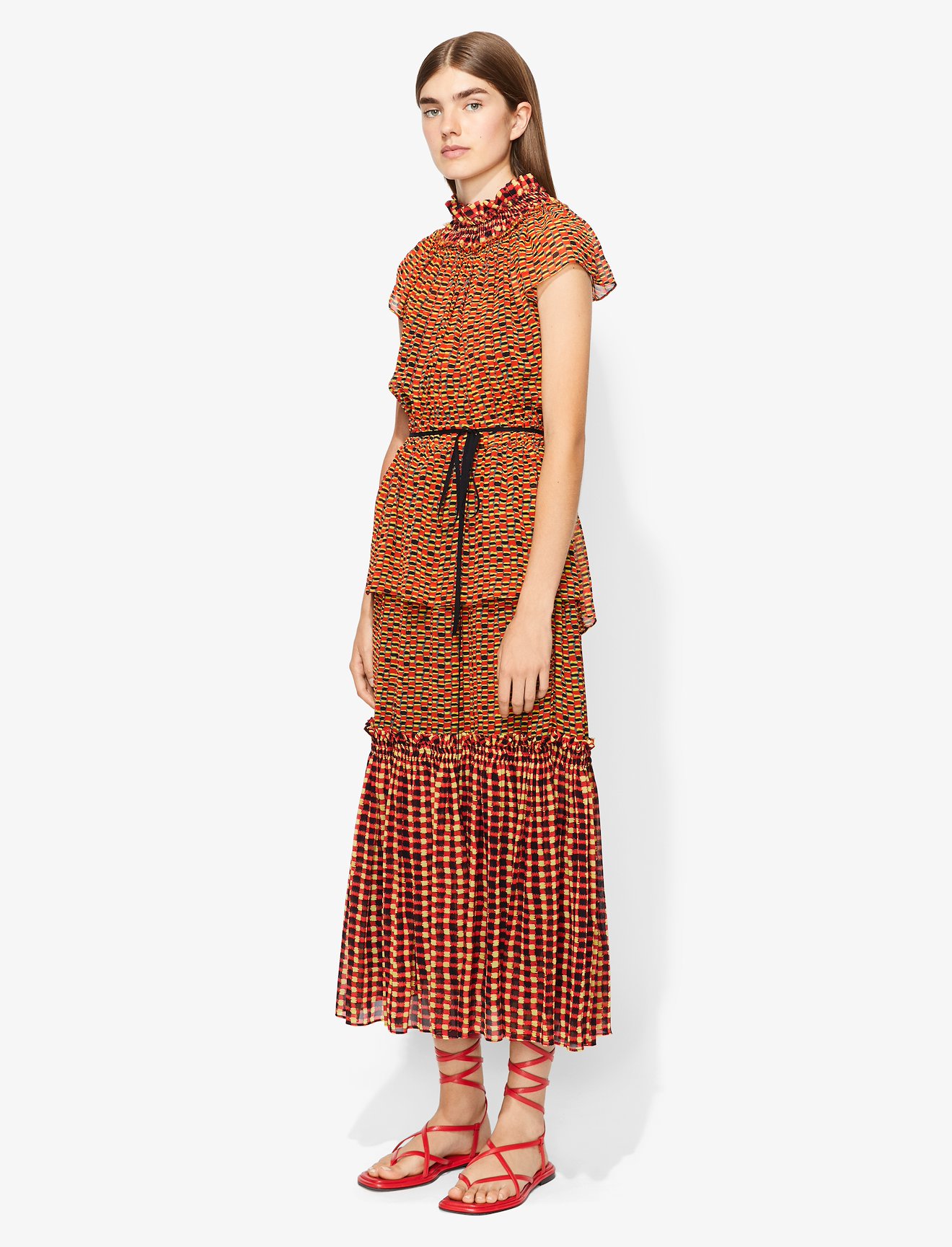 Crepe Chiffon Shirred Top #2
