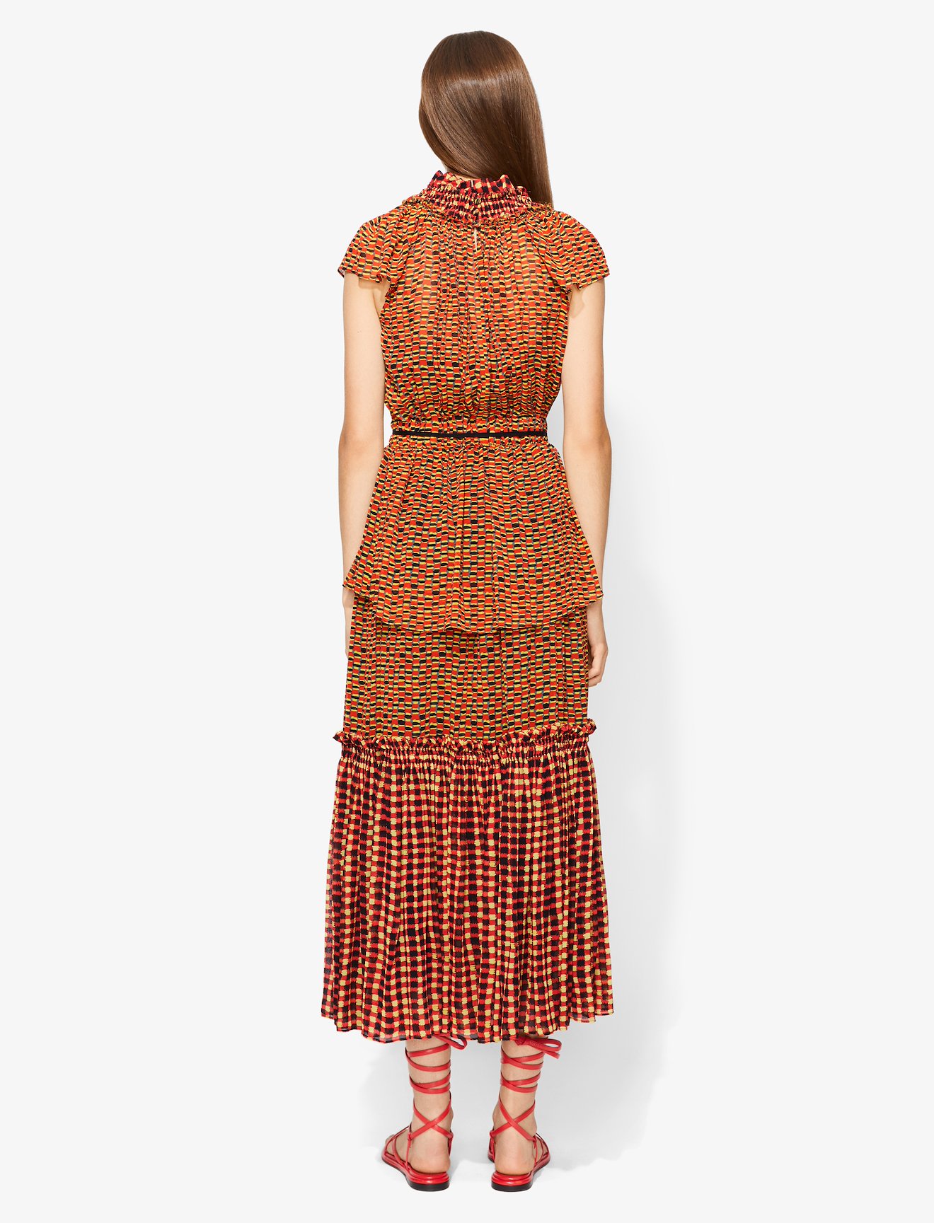 Crepe Chiffon Shirred Top #3