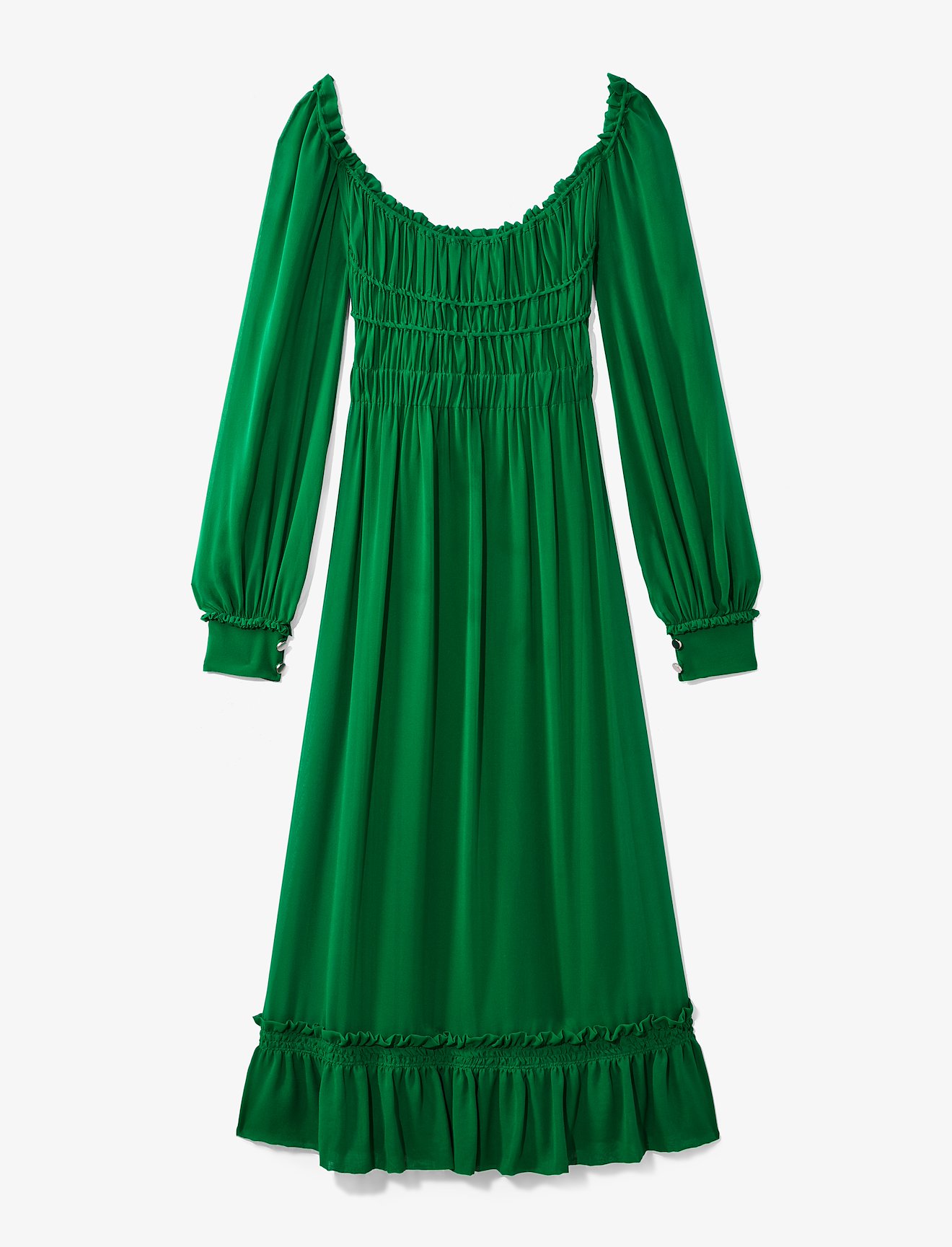 Crepe Chiffon Square Neck Dress #4