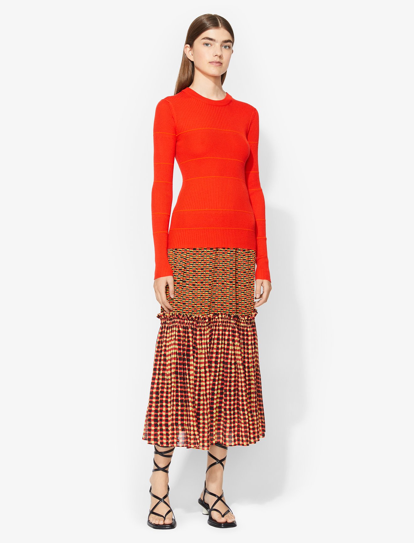 Crepe Chiffon Tiered Skirt #2