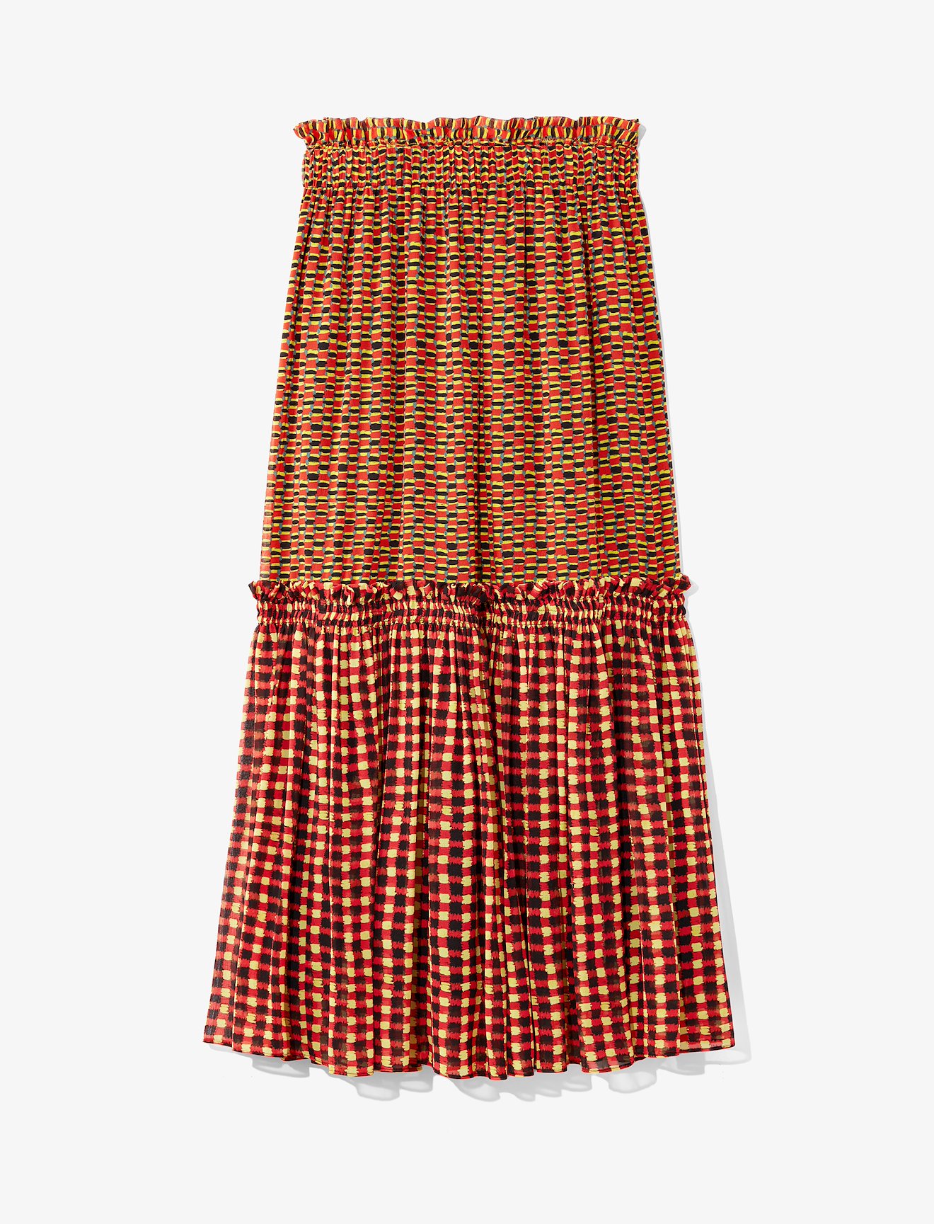 Crepe Chiffon Tiered Skirt #5