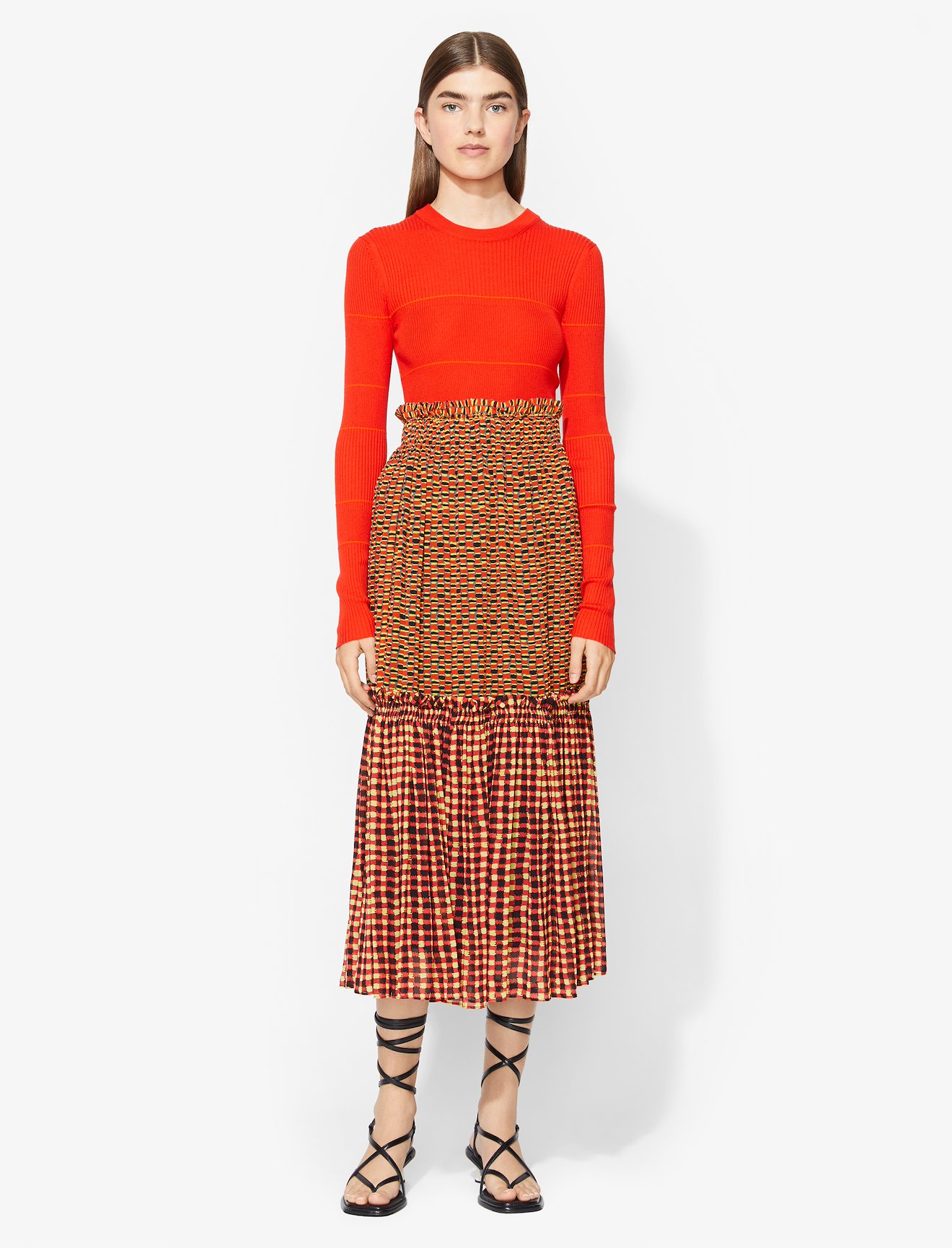 Crepe Chiffon Tiered Skirt #6