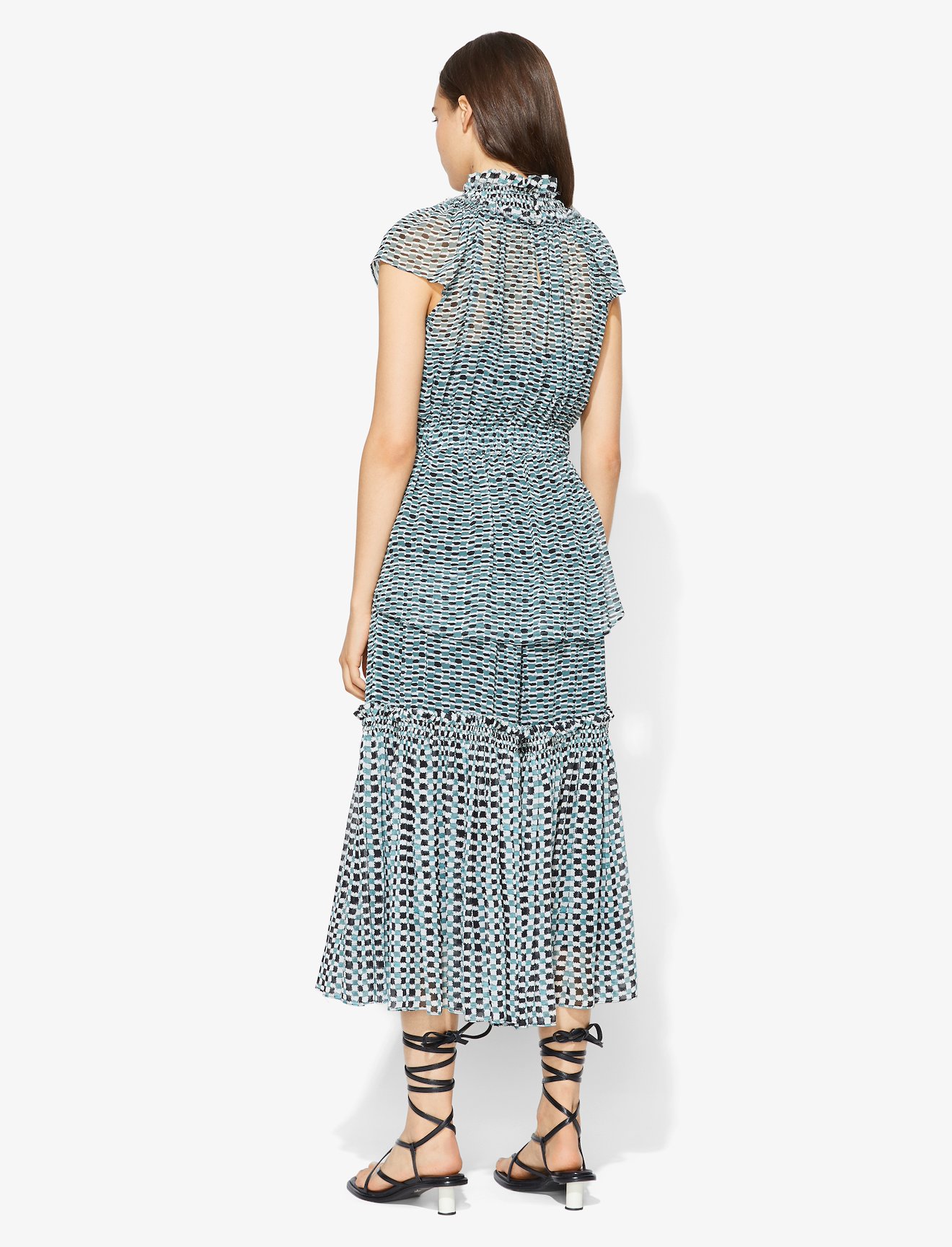 Crepe Chiffon Tiered Skirt #3