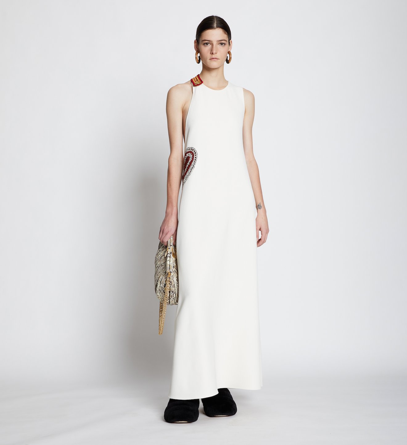 Crepe Crochet Border Dress