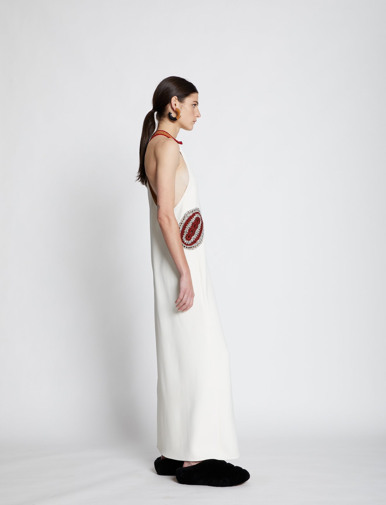 Crepe Crochet Border Dress #1