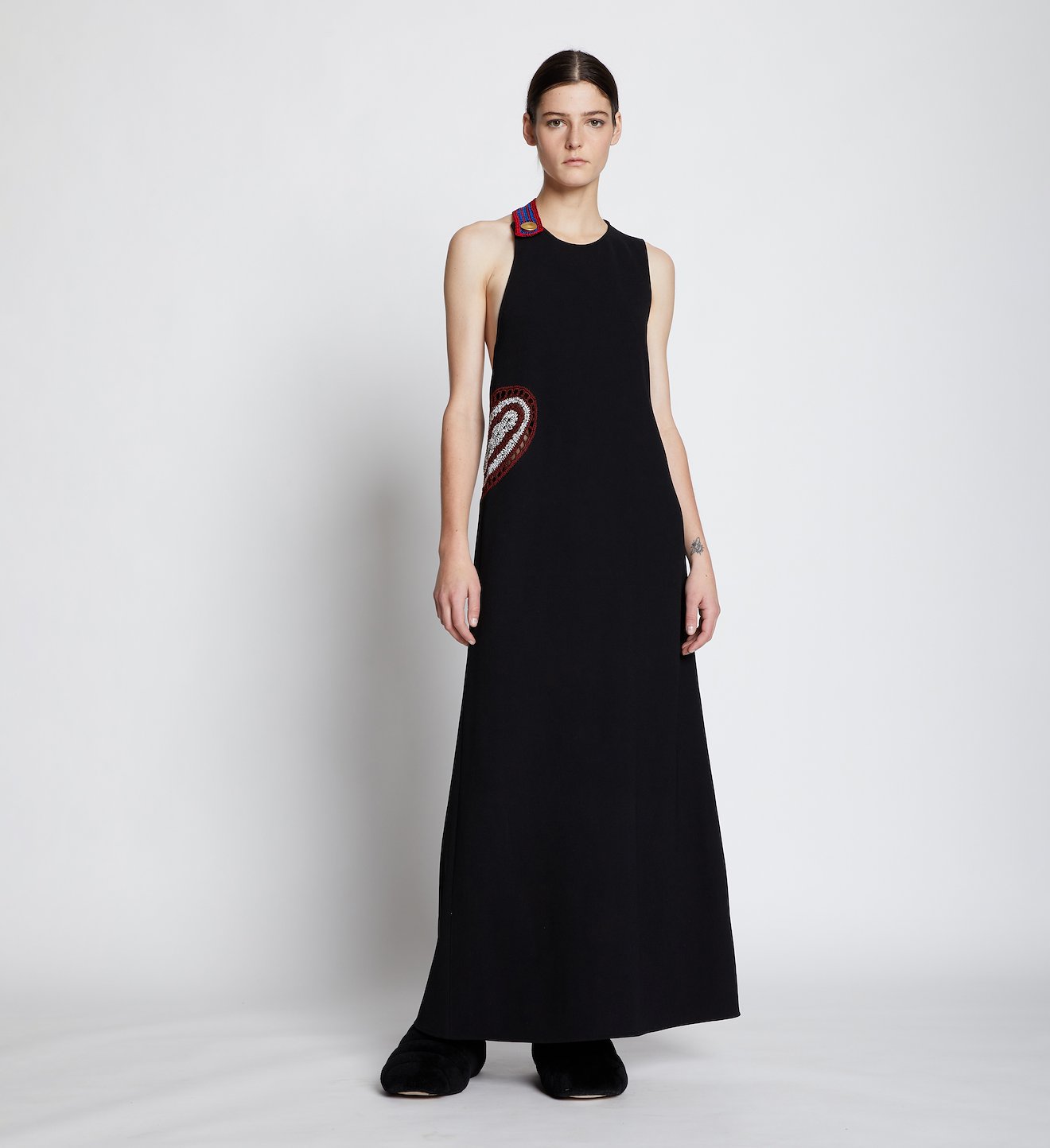 Crepe Crochet Border Dress