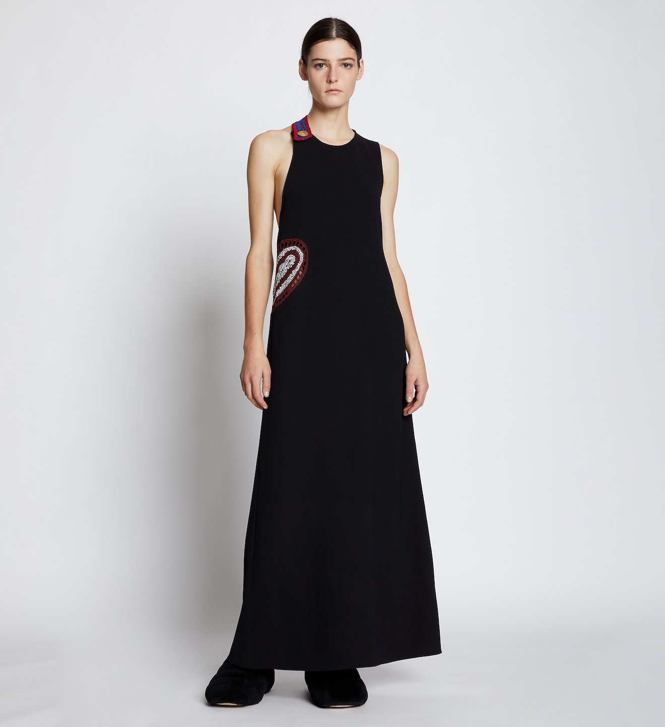 Crepe Crochet Border Dress