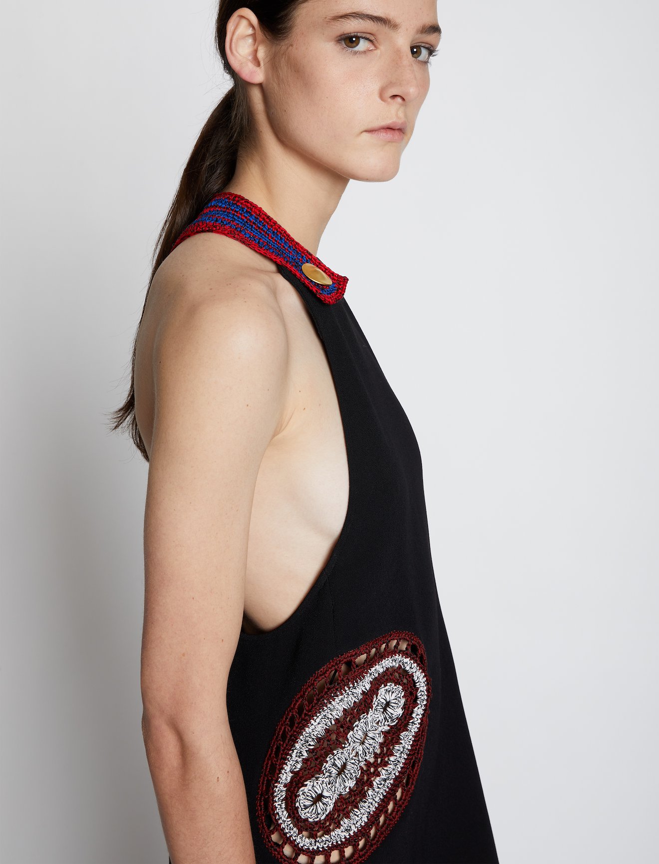 Crepe Crochet Border Dress #3