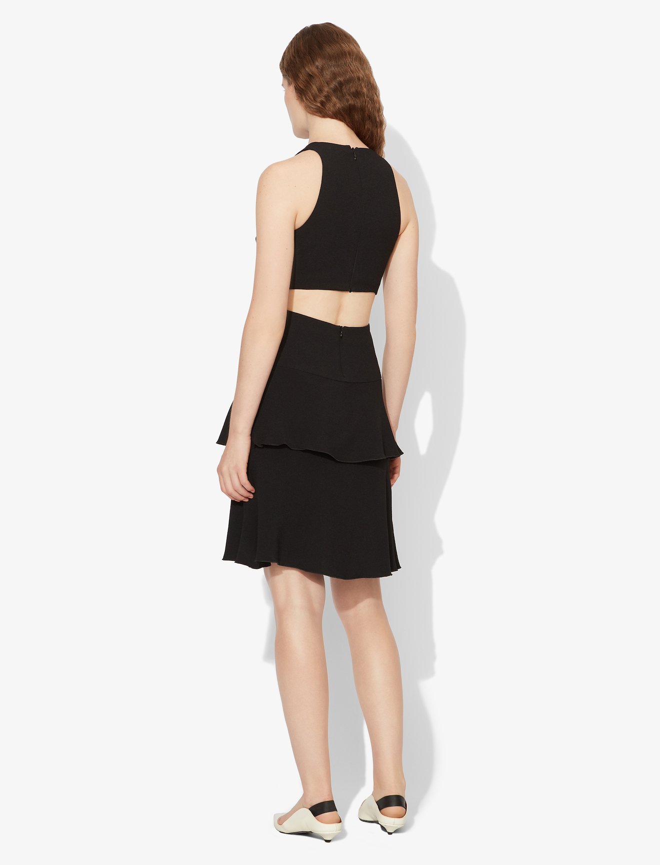 Crepe Cut Out Tie Dress #2