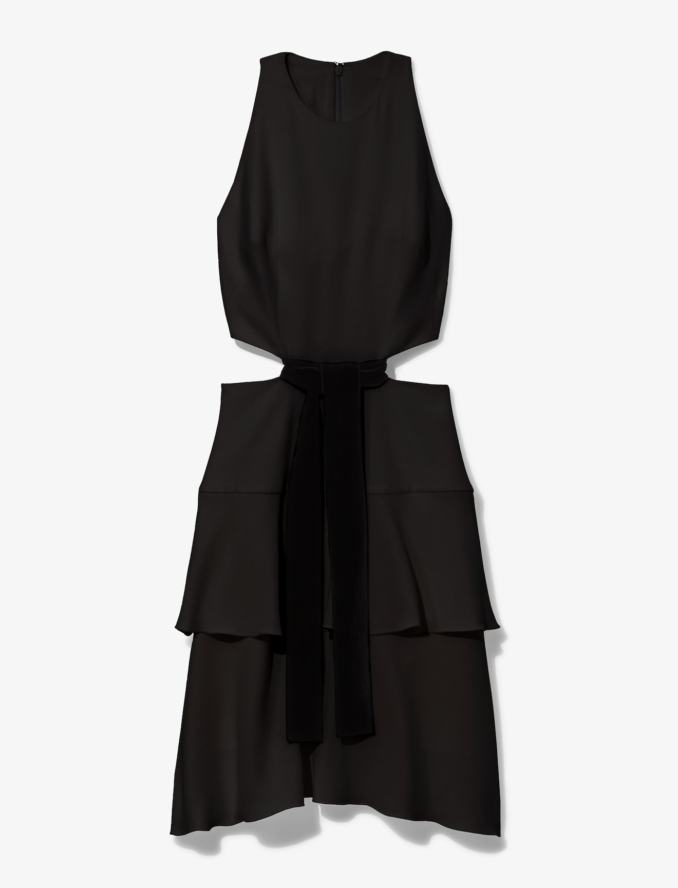 Crepe Cut Out Tie Dress #4