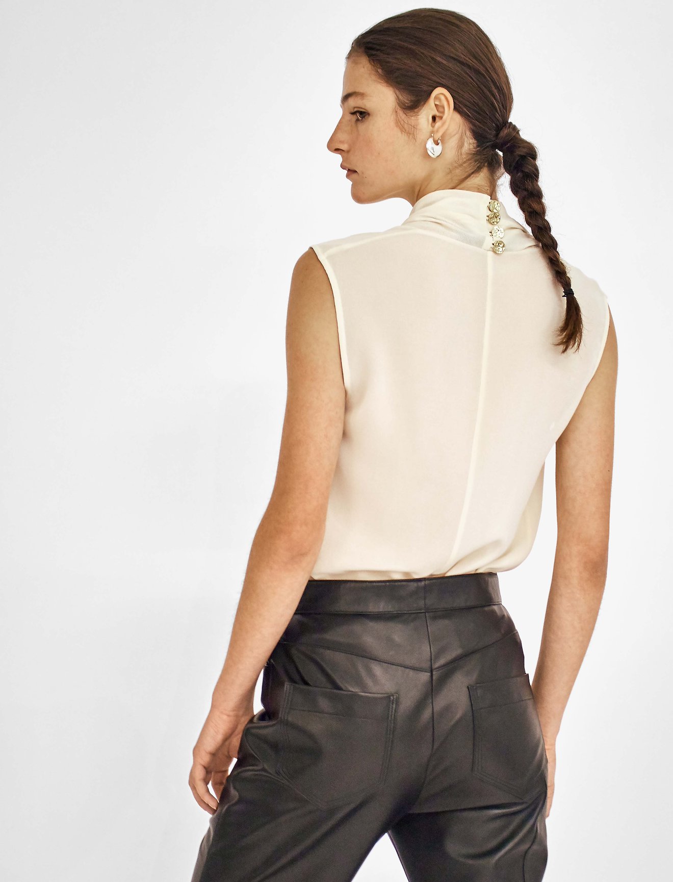 Crepe Georgette Cowl Neck Top #2