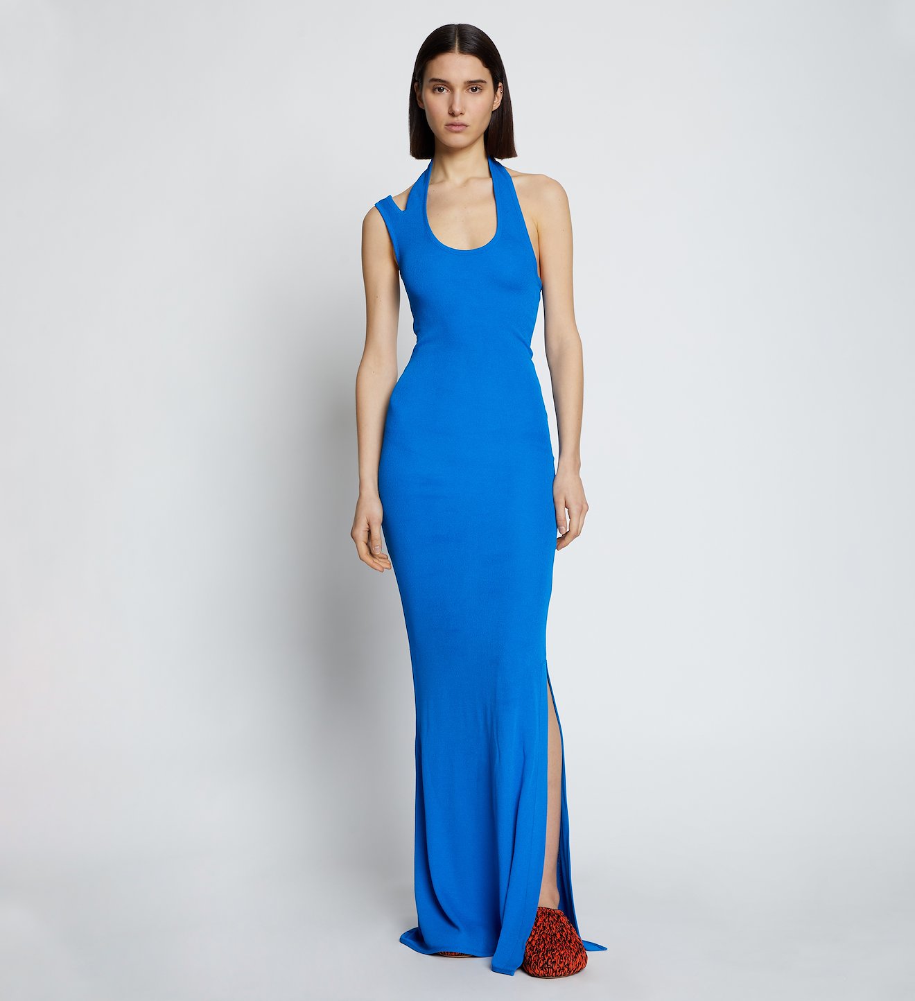 Crepe Jersey Halter Dress
