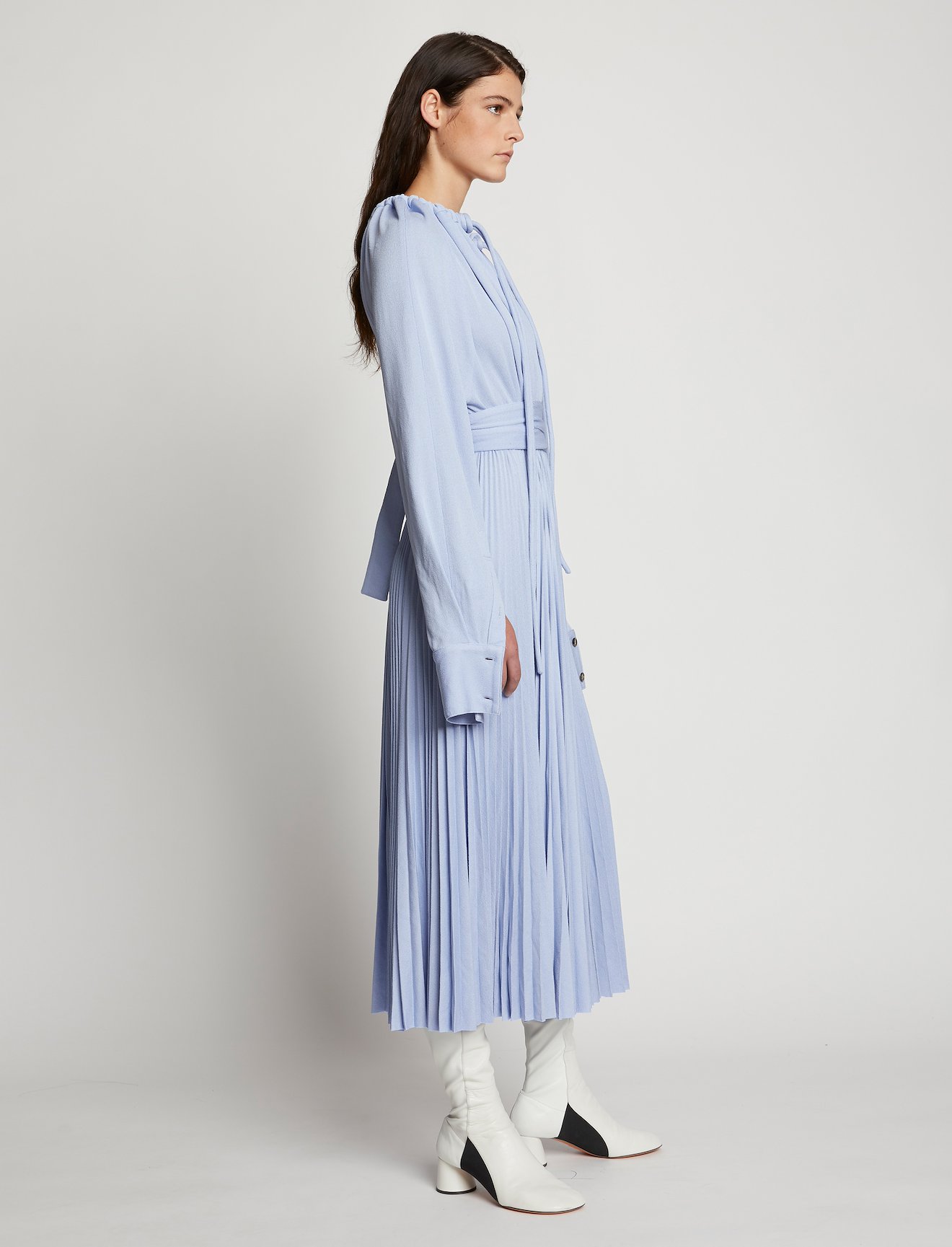 Crepe Jersey Pleated Dress #1