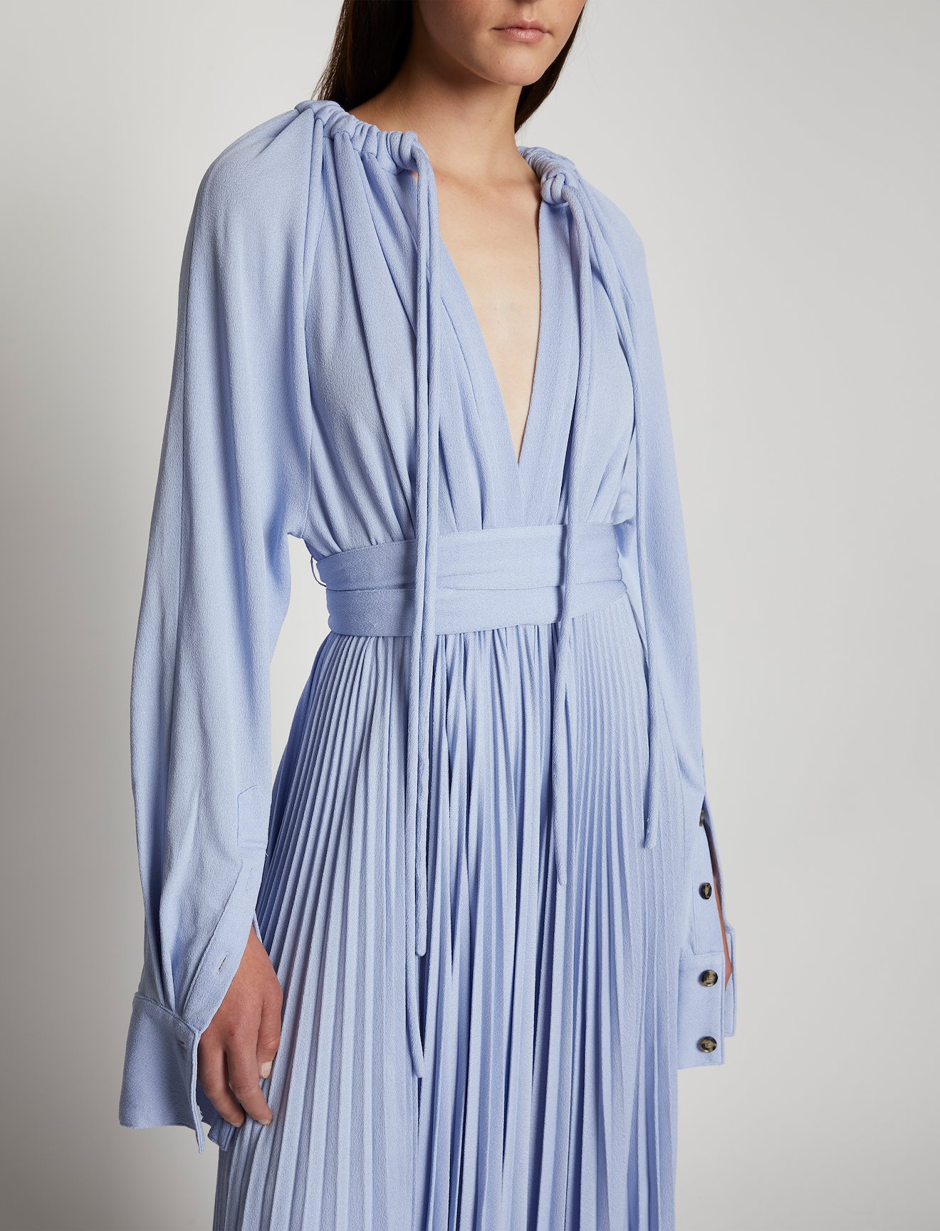 Crepe Jersey Pleated Dress #4