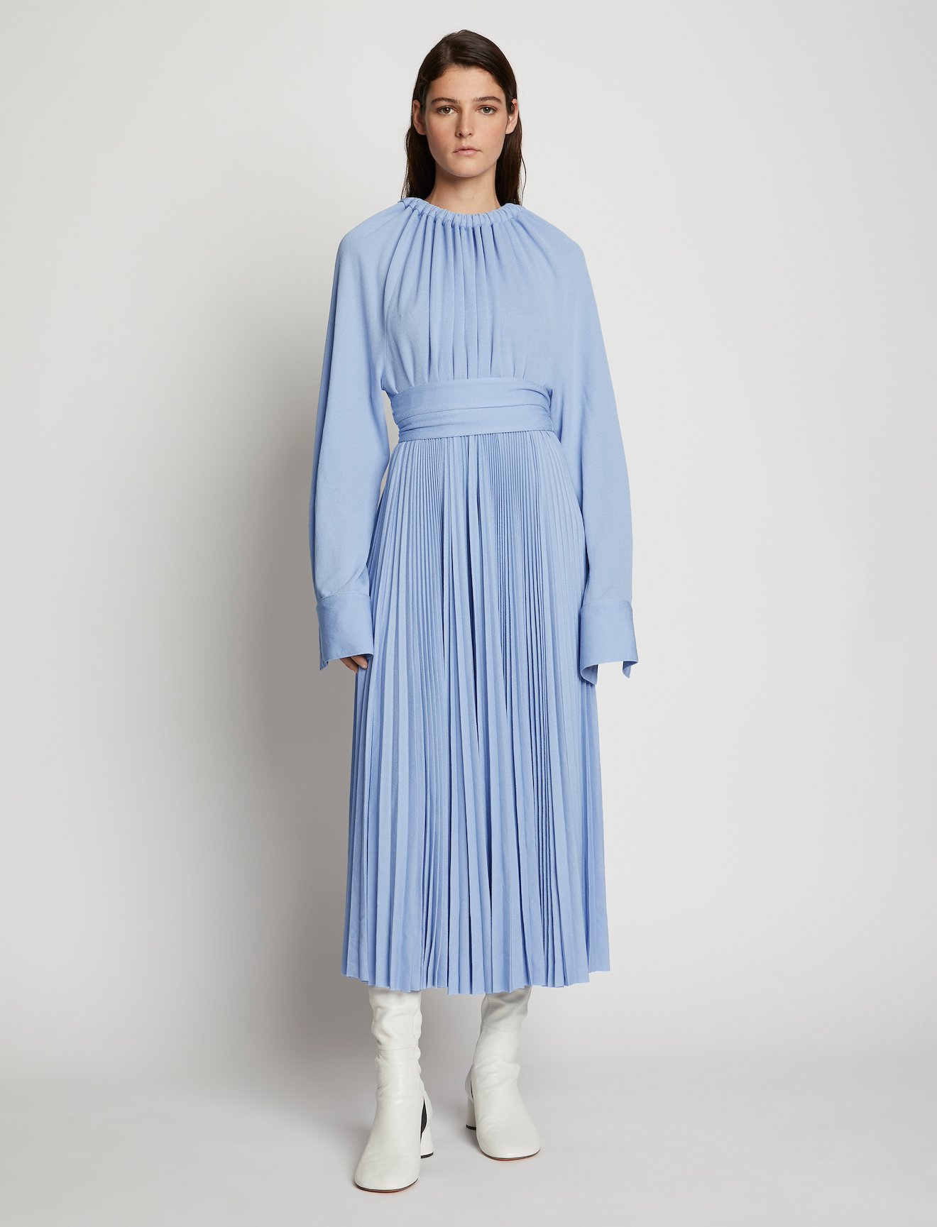 Crepe Jersey Pleated Dress #5