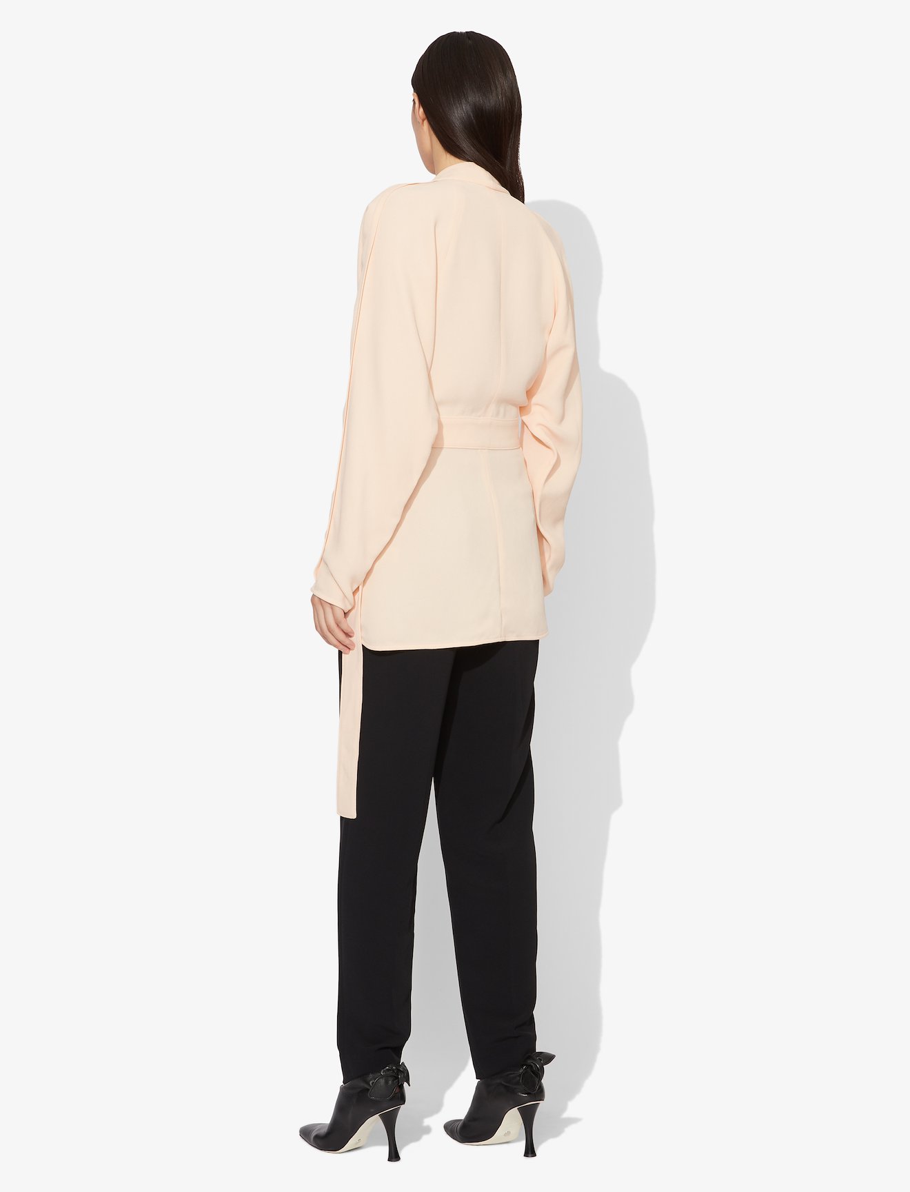 Crepe Long Sleeve Wrap Top #2