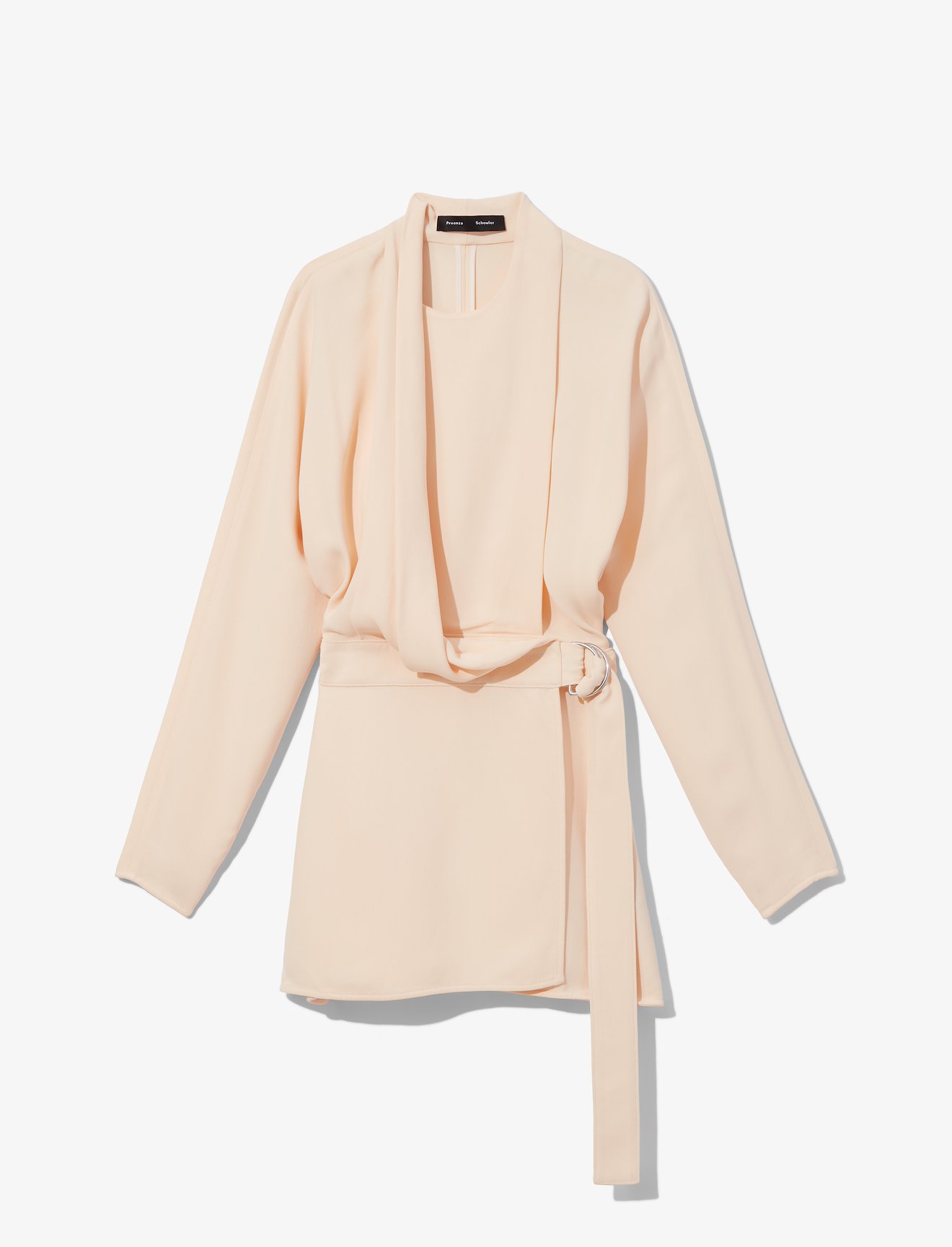 Crepe Long Sleeve Wrap Top #4