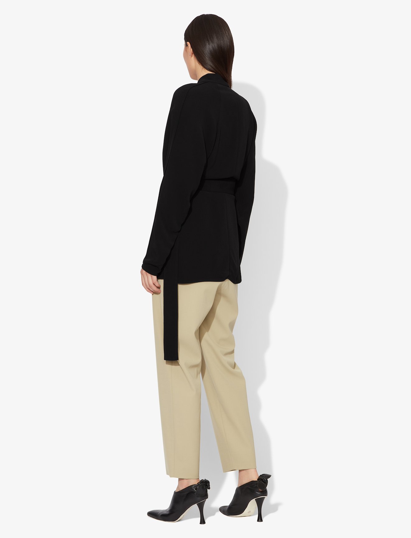 Crepe Long Sleeve Wrap Top #2