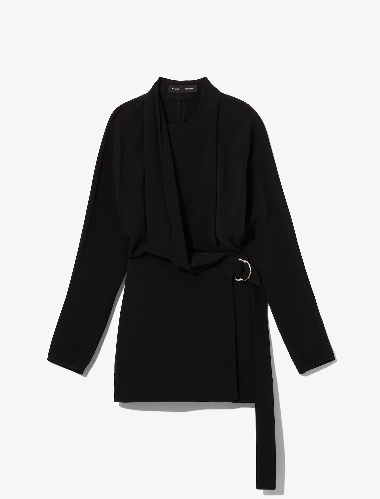 Crepe Long Sleeve Wrap Top #4